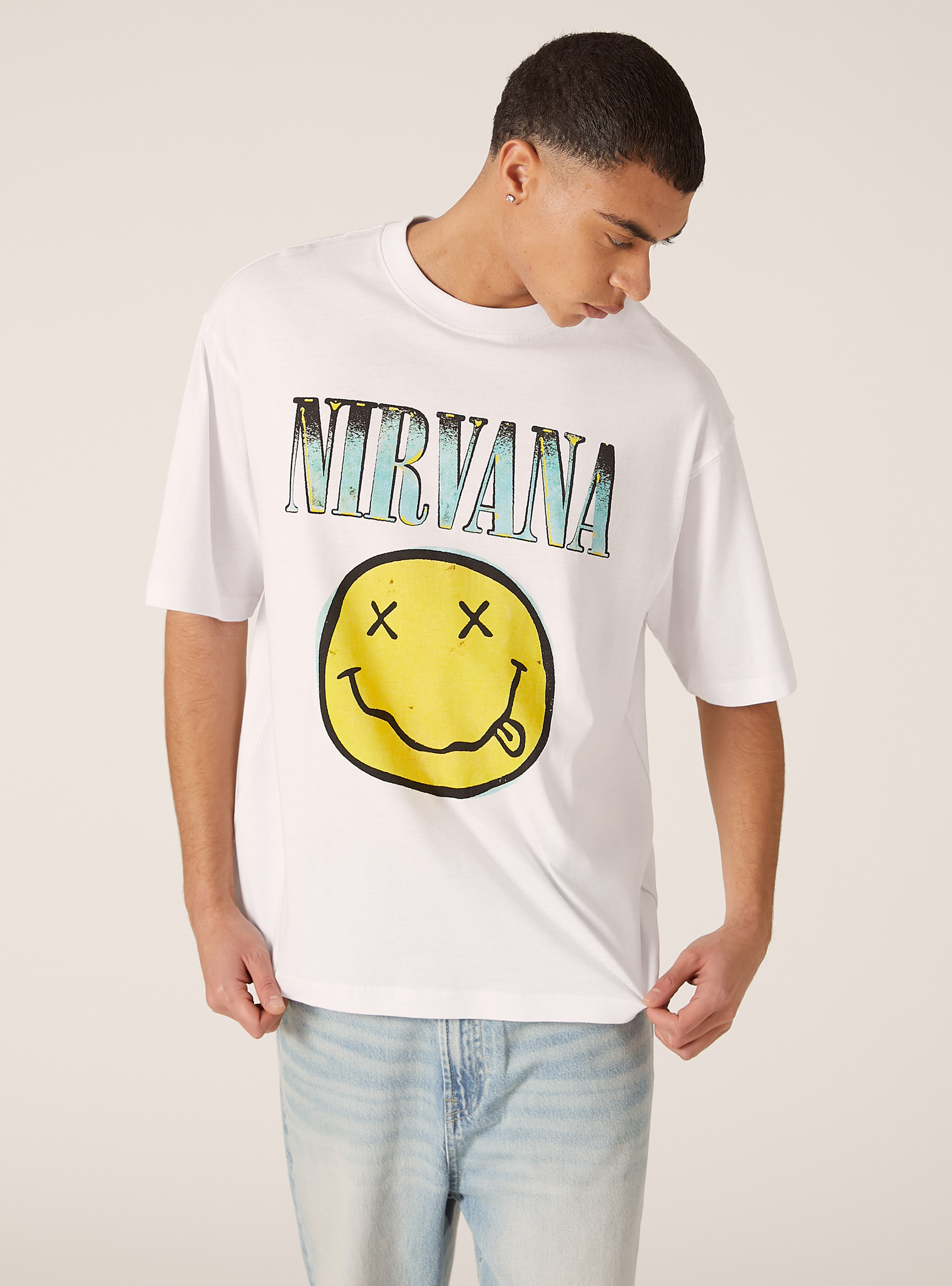 Nirvana / Alcott boxy fit T-shirt, WH3 WHITE