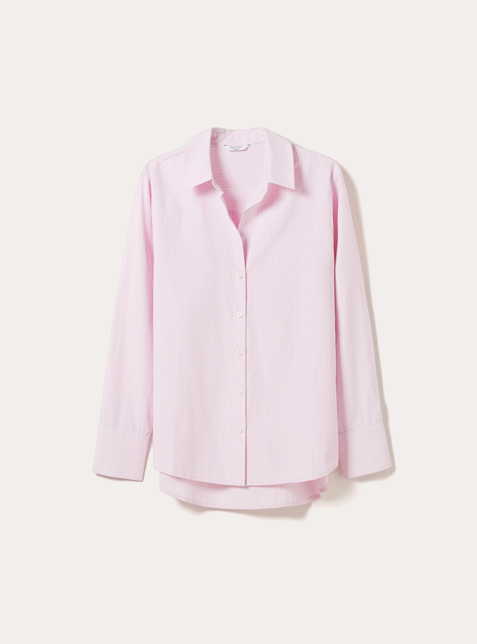 Camicia in popeline a righe, PK3 PINK LIGHT