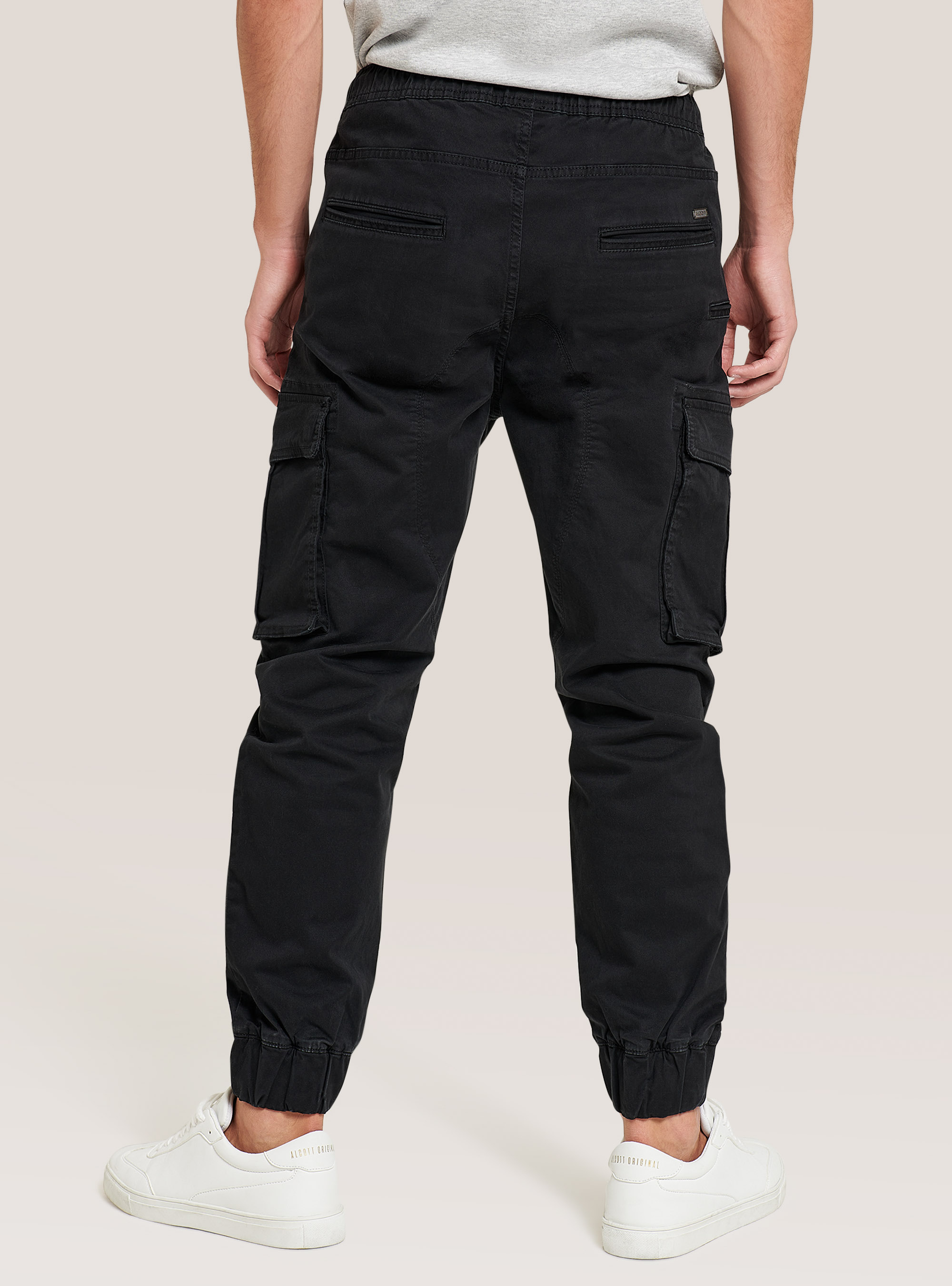 Cargo-Jogger aus Stretch-Baumwolltwill, C101 BLACK