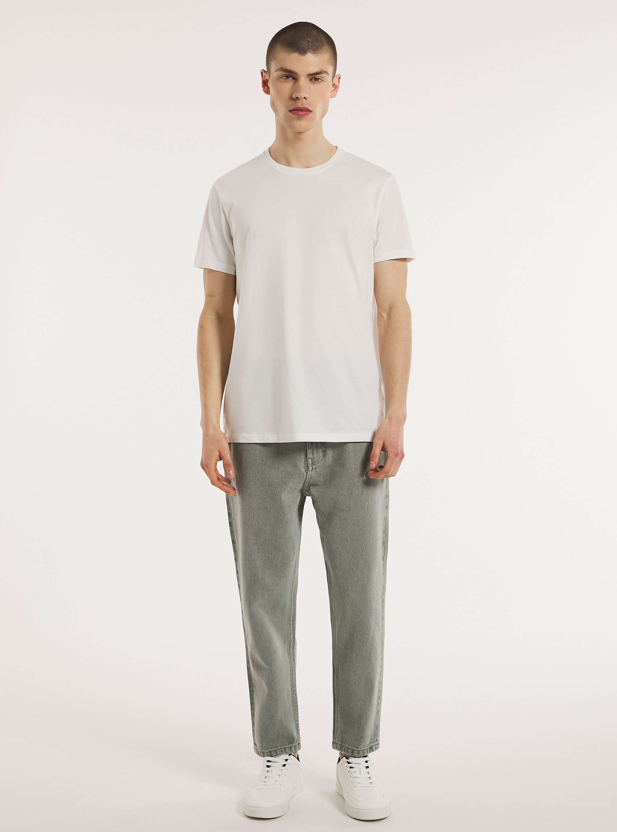 Relaxed fit twill trousers, KY2 KAKY MEDIUM