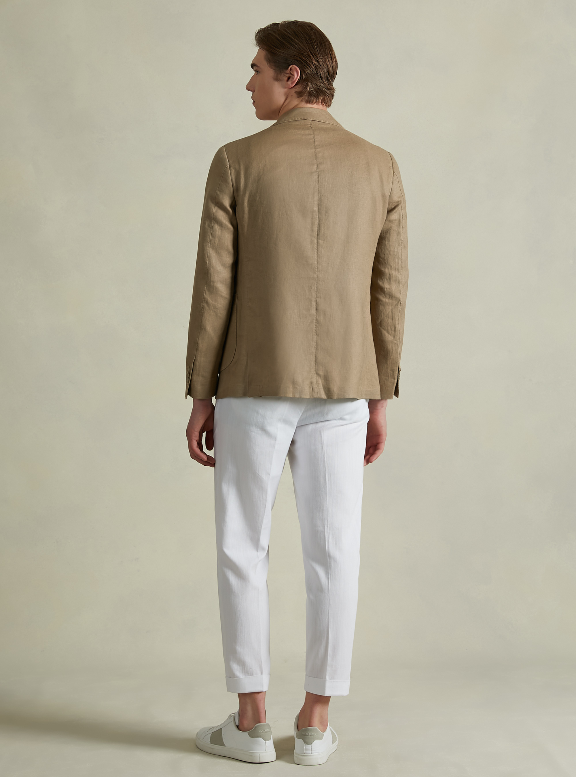 Pure linen jacket, BG1 BEIGE DARK