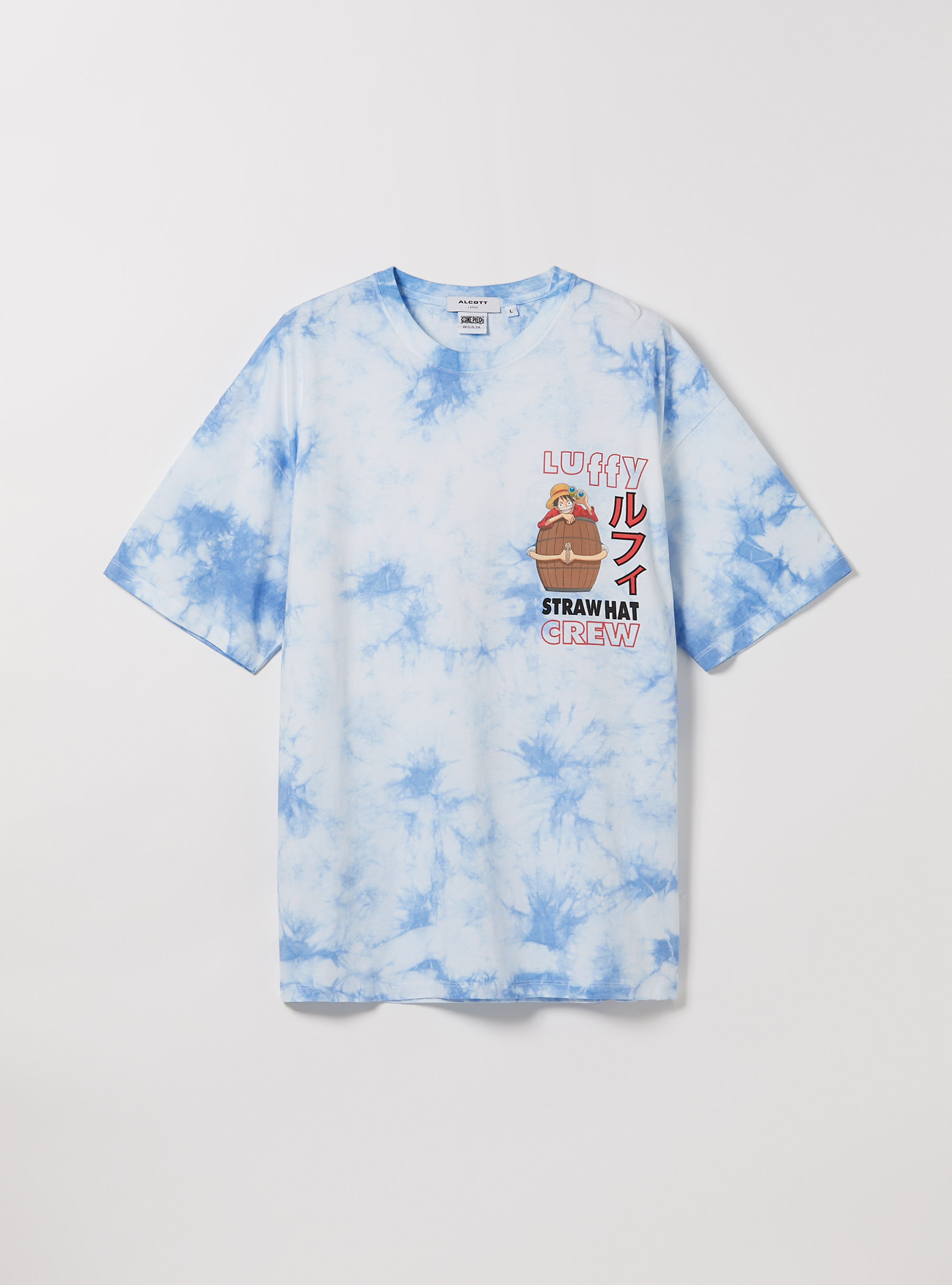 One Piece / Alcott oversized tie-dye T-shirt, WH3 WHITE