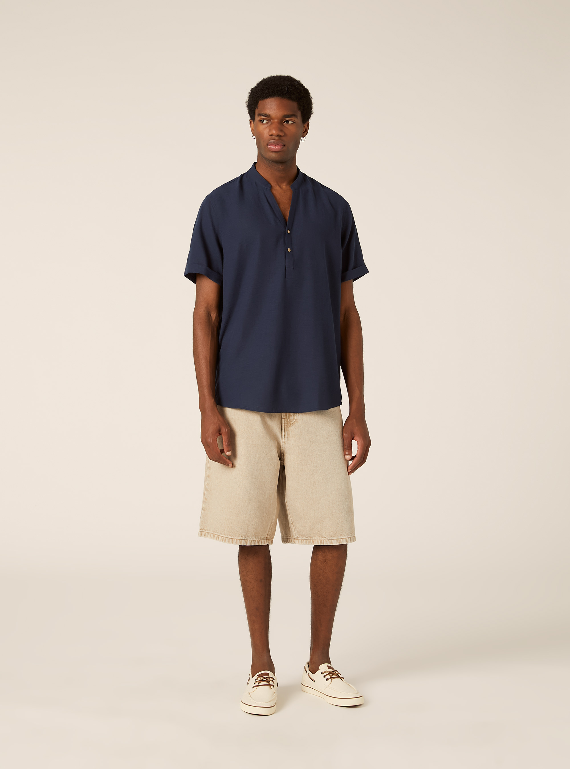 Chemise avec col officier, NA2 NAVY MEDIUM