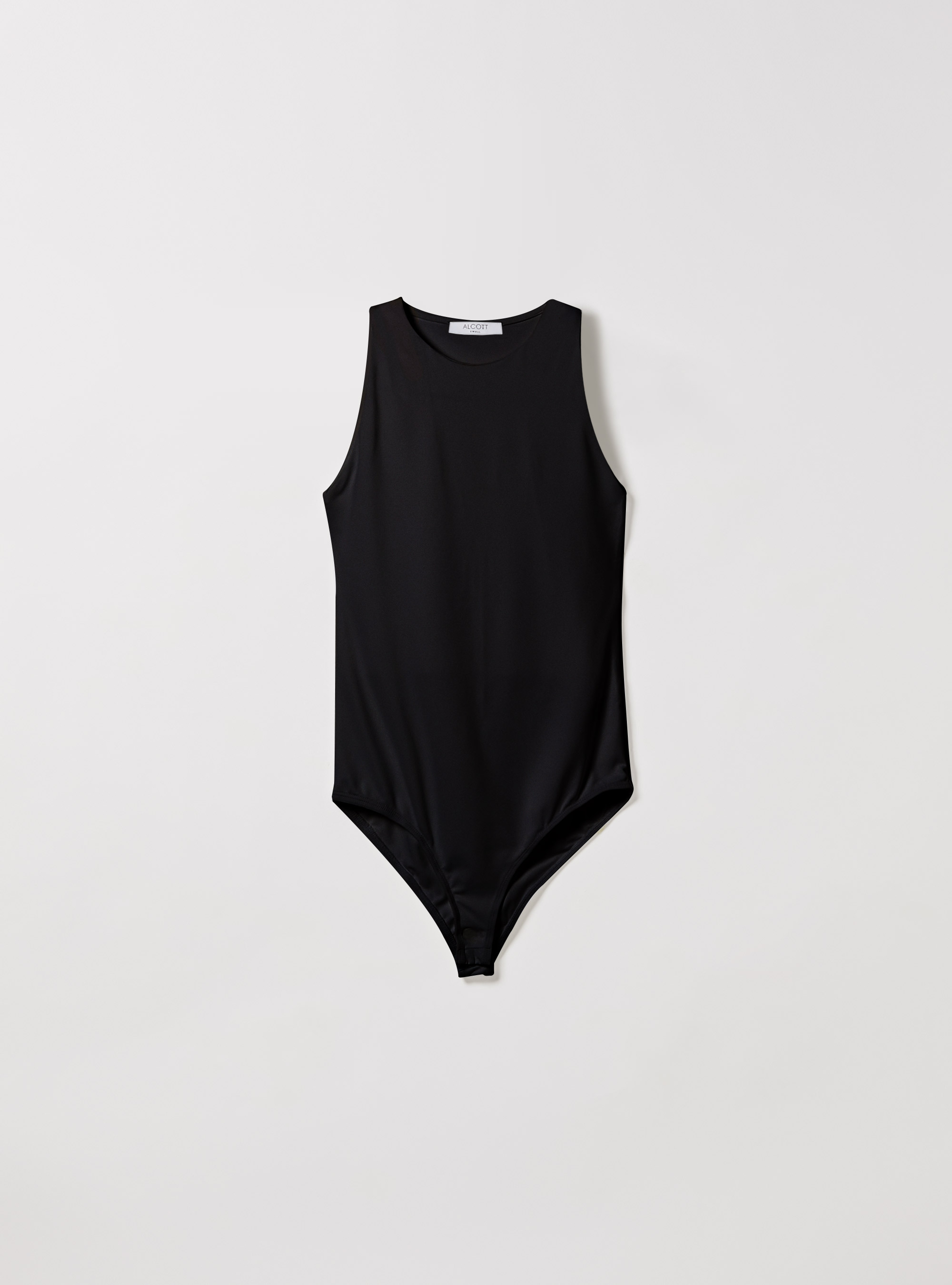 Bodysuit with halter neckline, BK1 BLACK