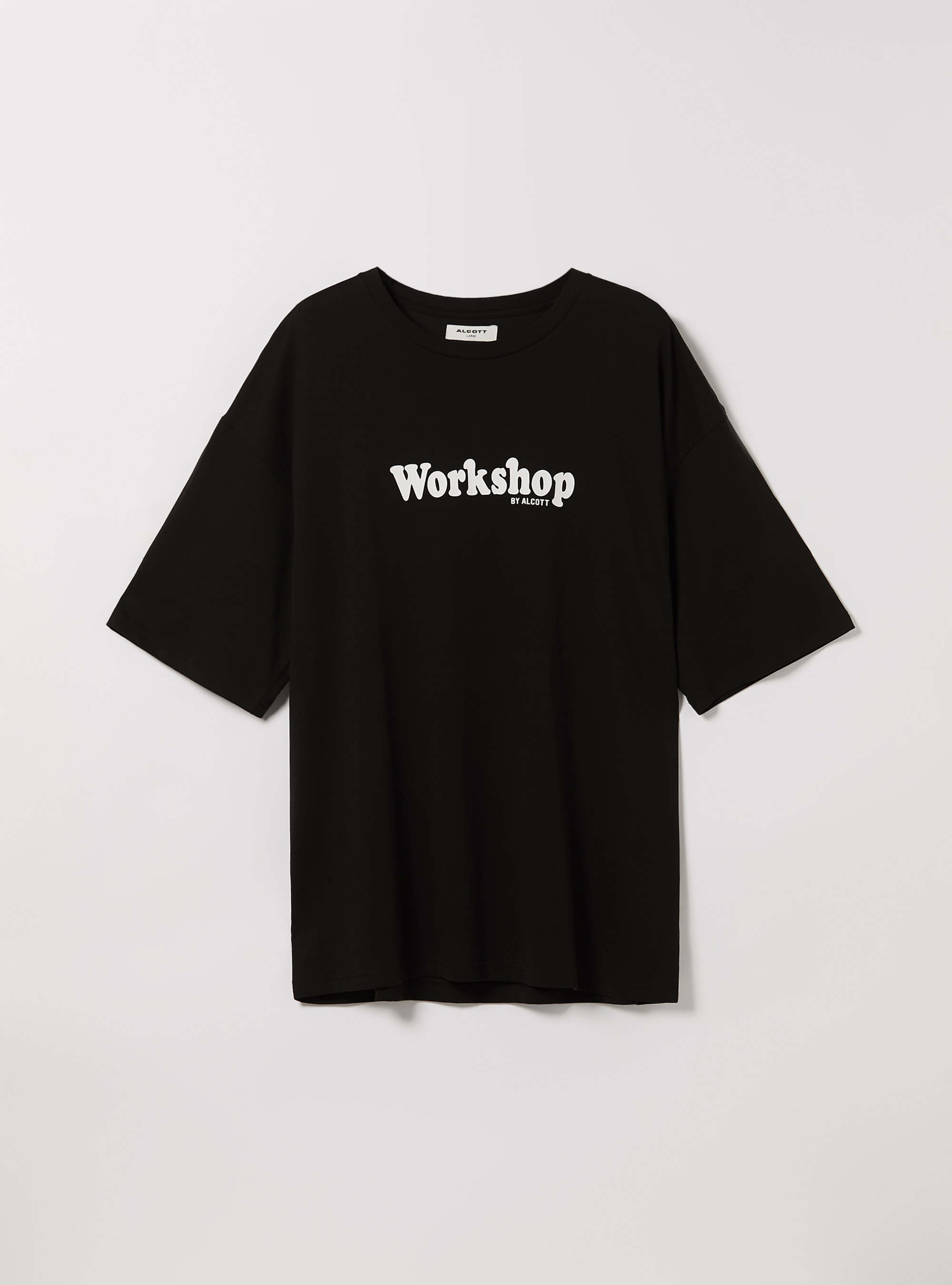 Camiseta oversize con logotipo, BK1 BLACK
