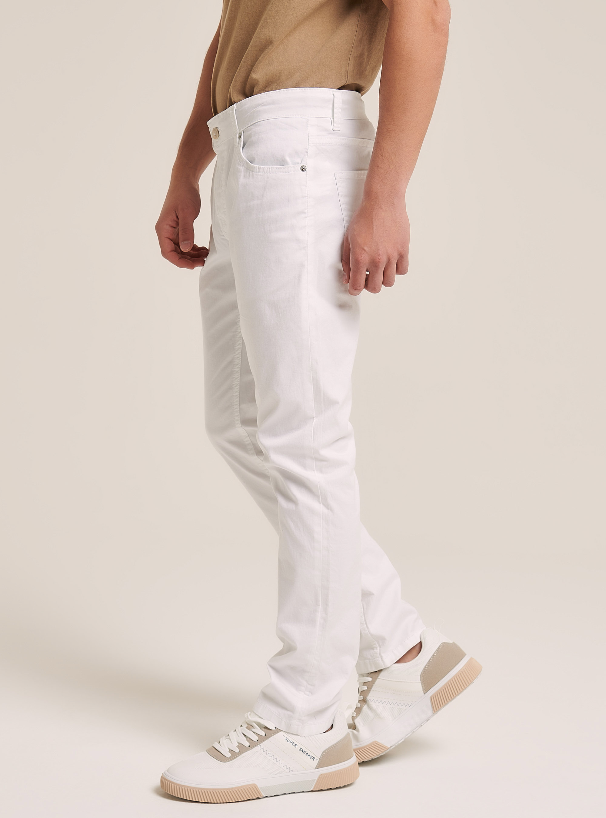 Super skinny trousers, WHITE