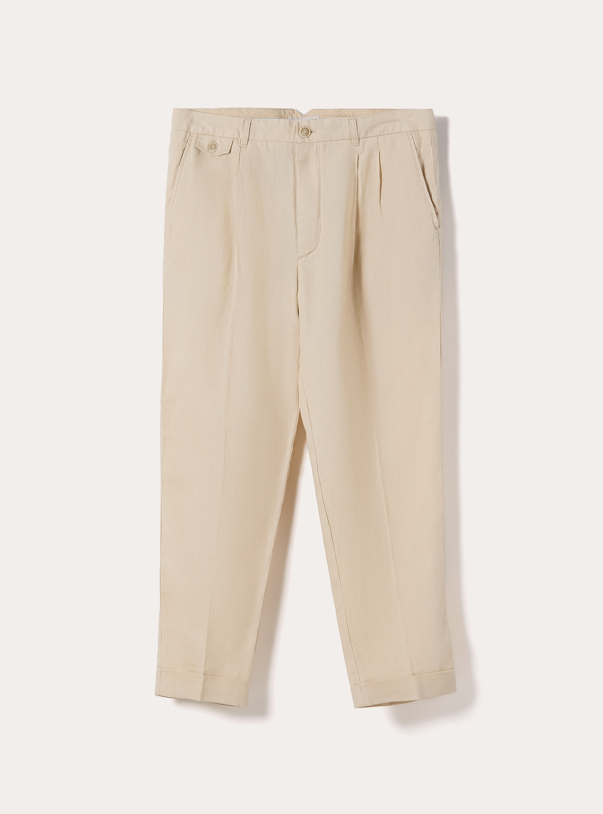 Chinos in lino, BG3 BEIGE LIGHT