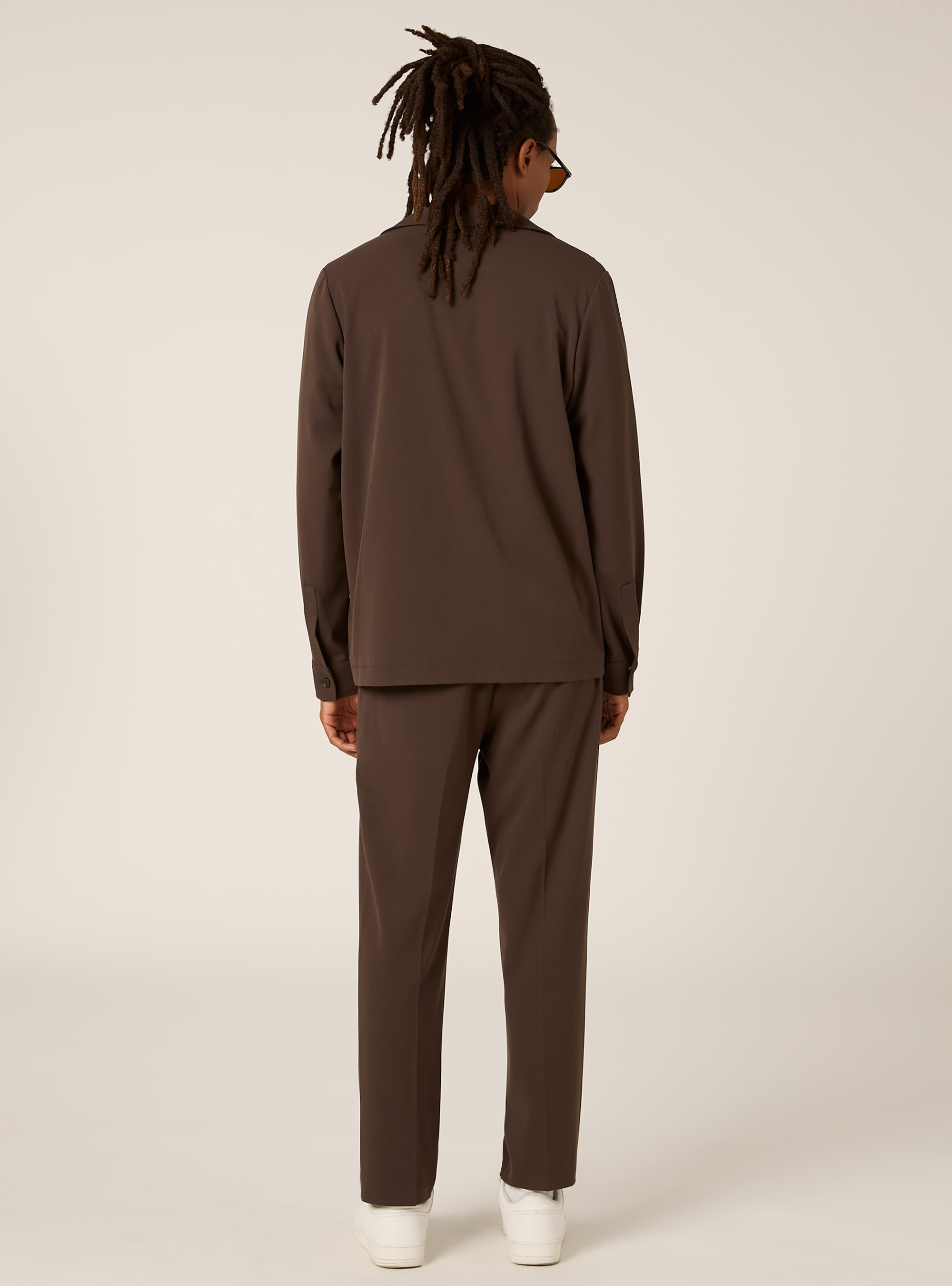 Twillhemd mit großen Taschen, BR1 BROWN DARK