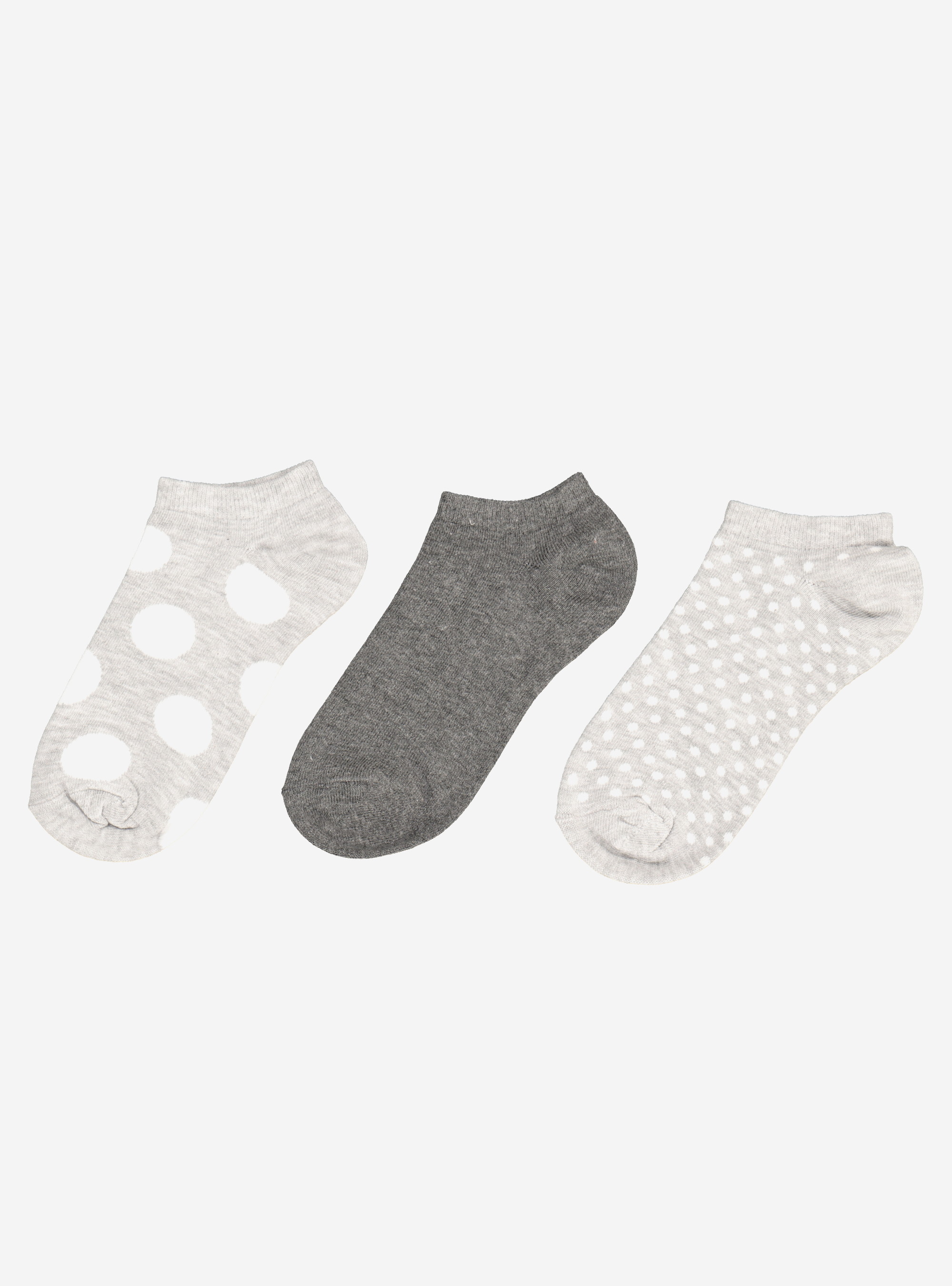 SOCKS THREE PAIRS, GREY MELANGE