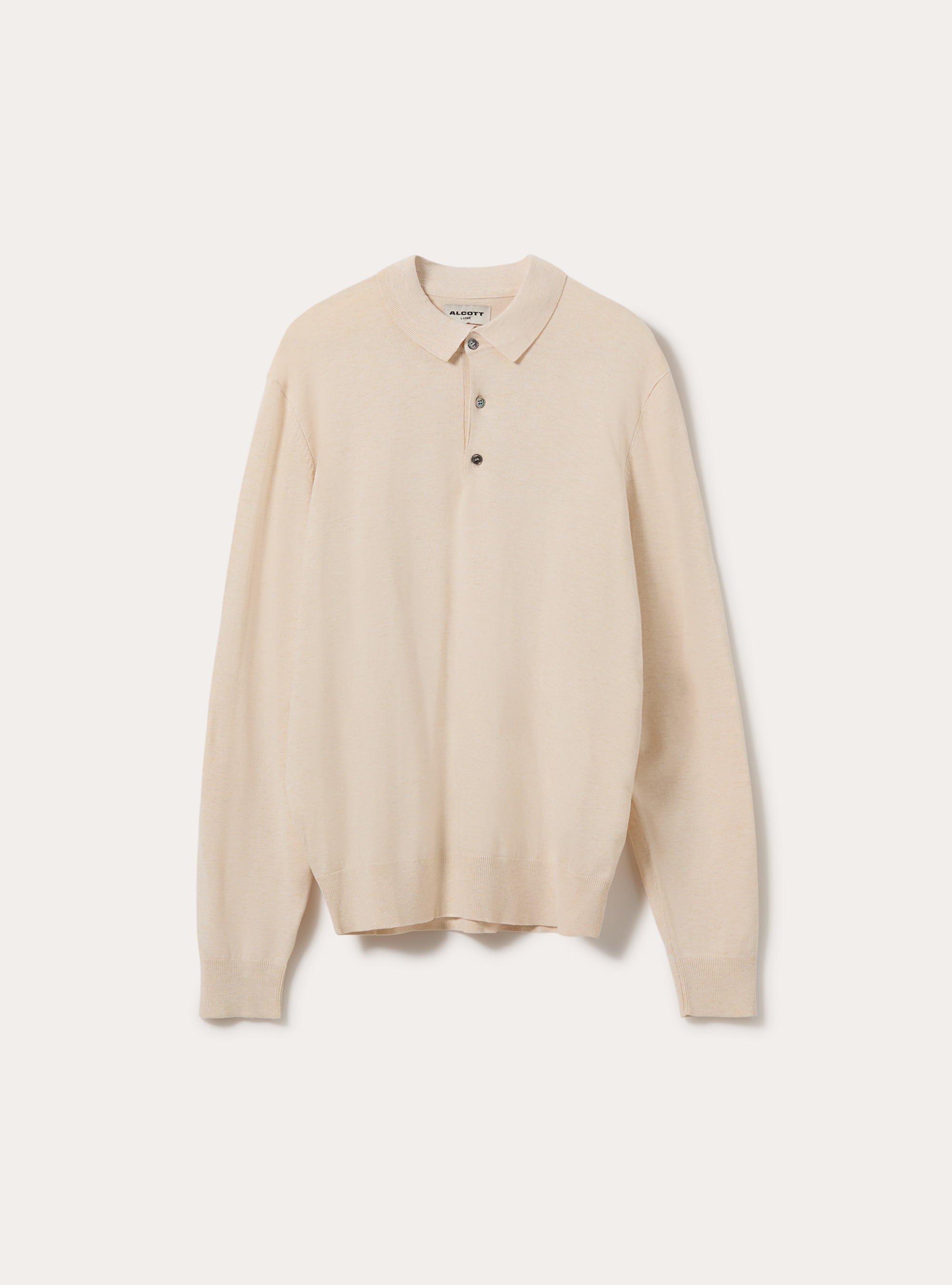 Polo in maglia  in viscosa, MCR3 CREAM MEL LIGHT