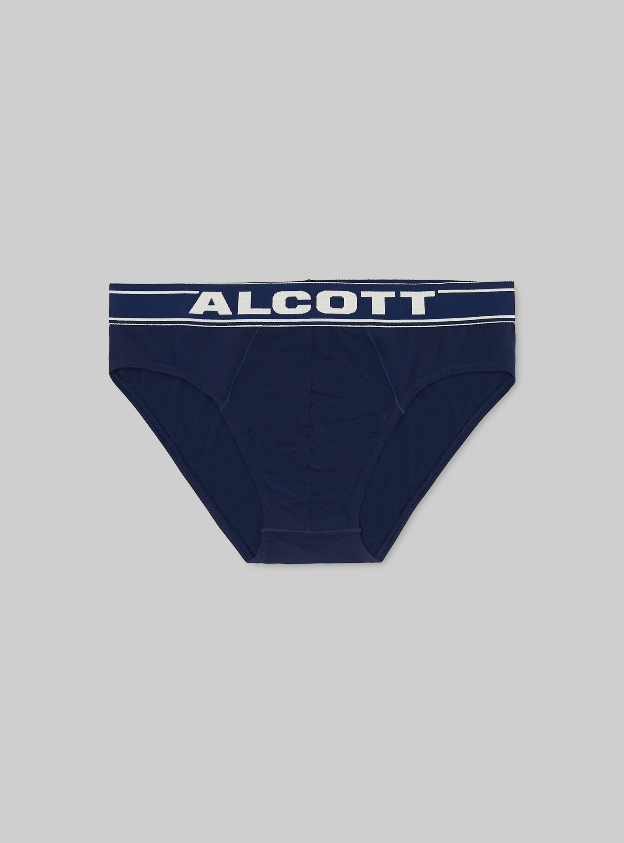 Stretch cotton briefs with logo, NA1 NAVY DARK