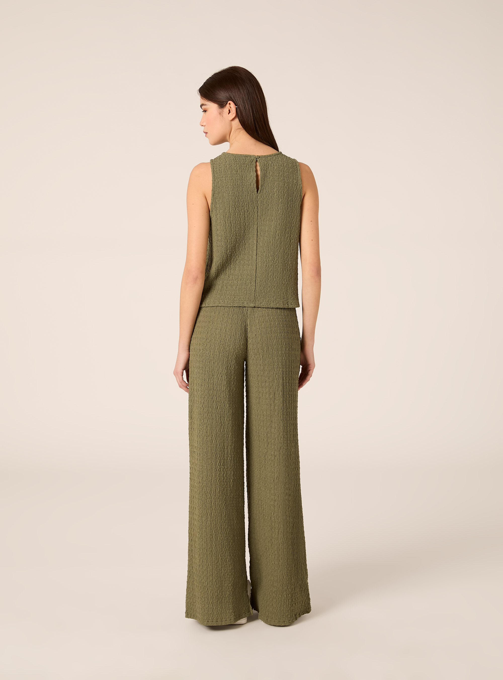 Waffle fabric tank top, KY2 KAKY MEDIUM