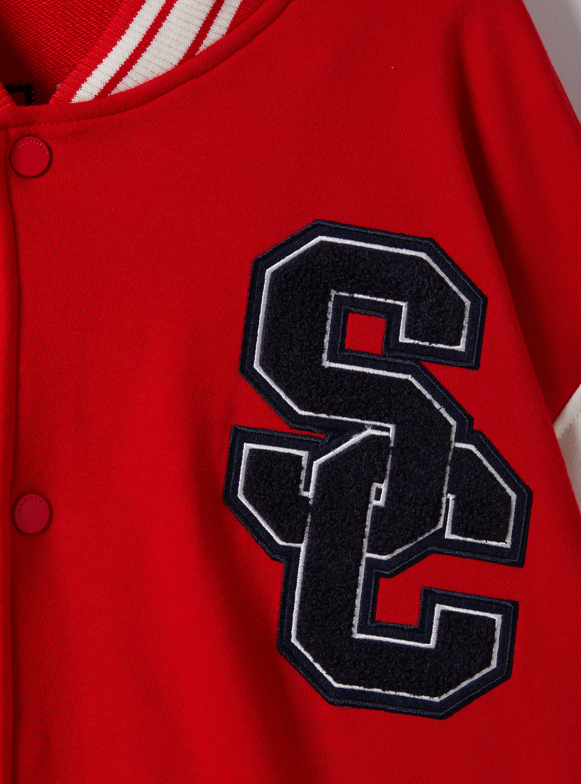 Blouson bombardier &agrave; imprim&eacute; de l'universite, RD2 RED MEDIUM