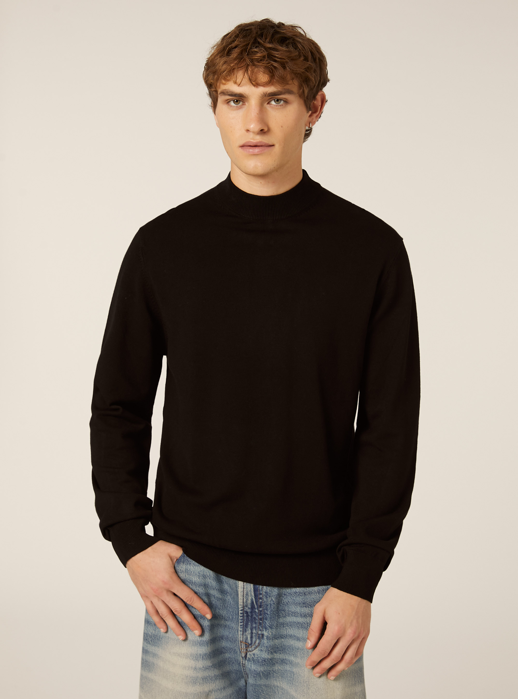 Jersey de cuello medio, BK1 BLACK