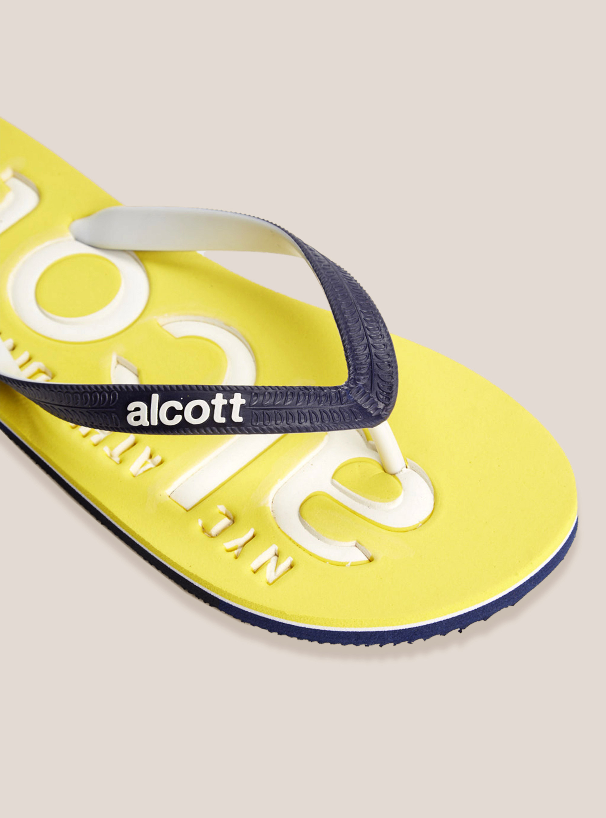 Flip-flops with logo, C746 YELLOW