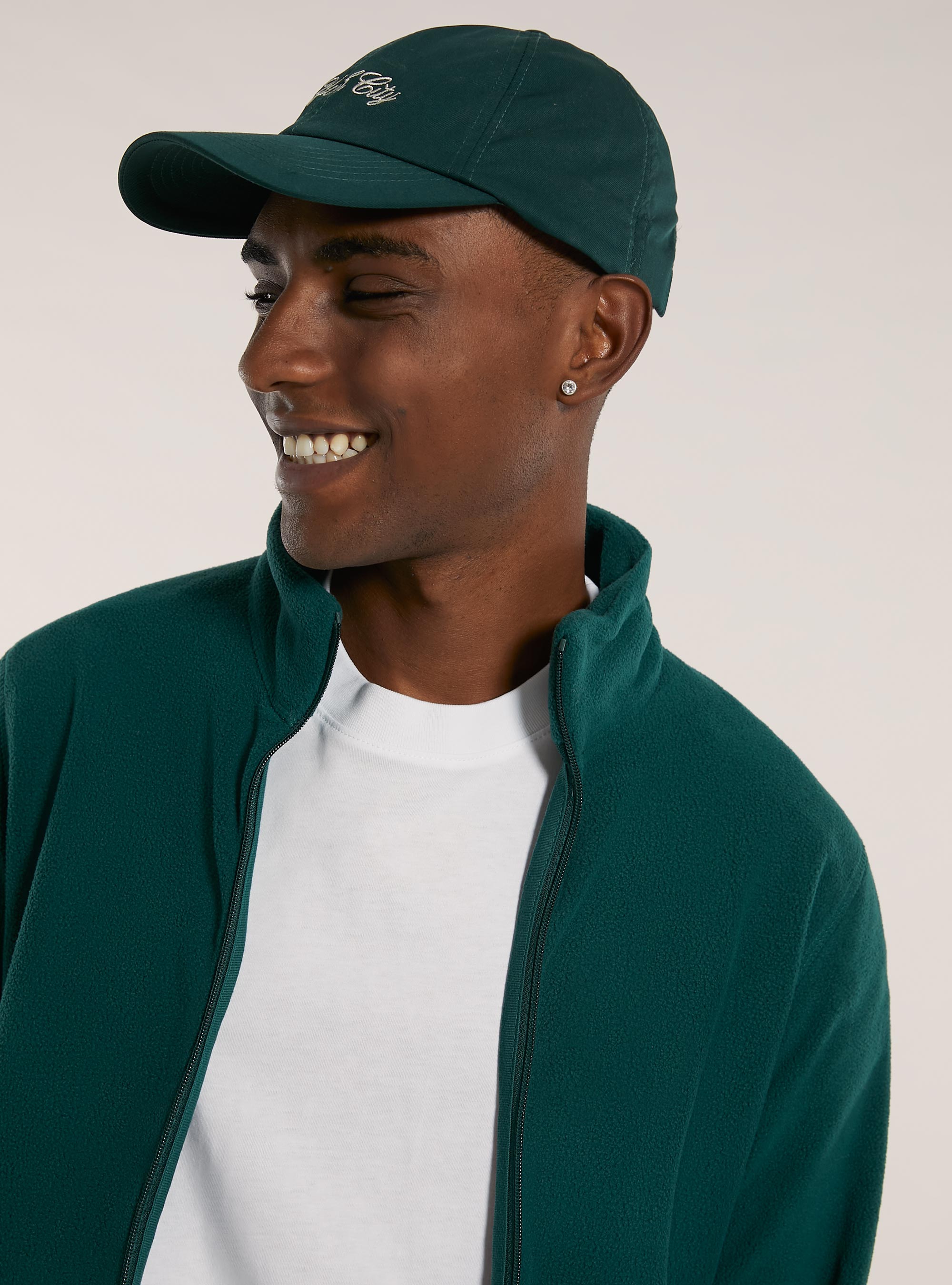 Cardigan polar fleece, GN1 GREEN DARK