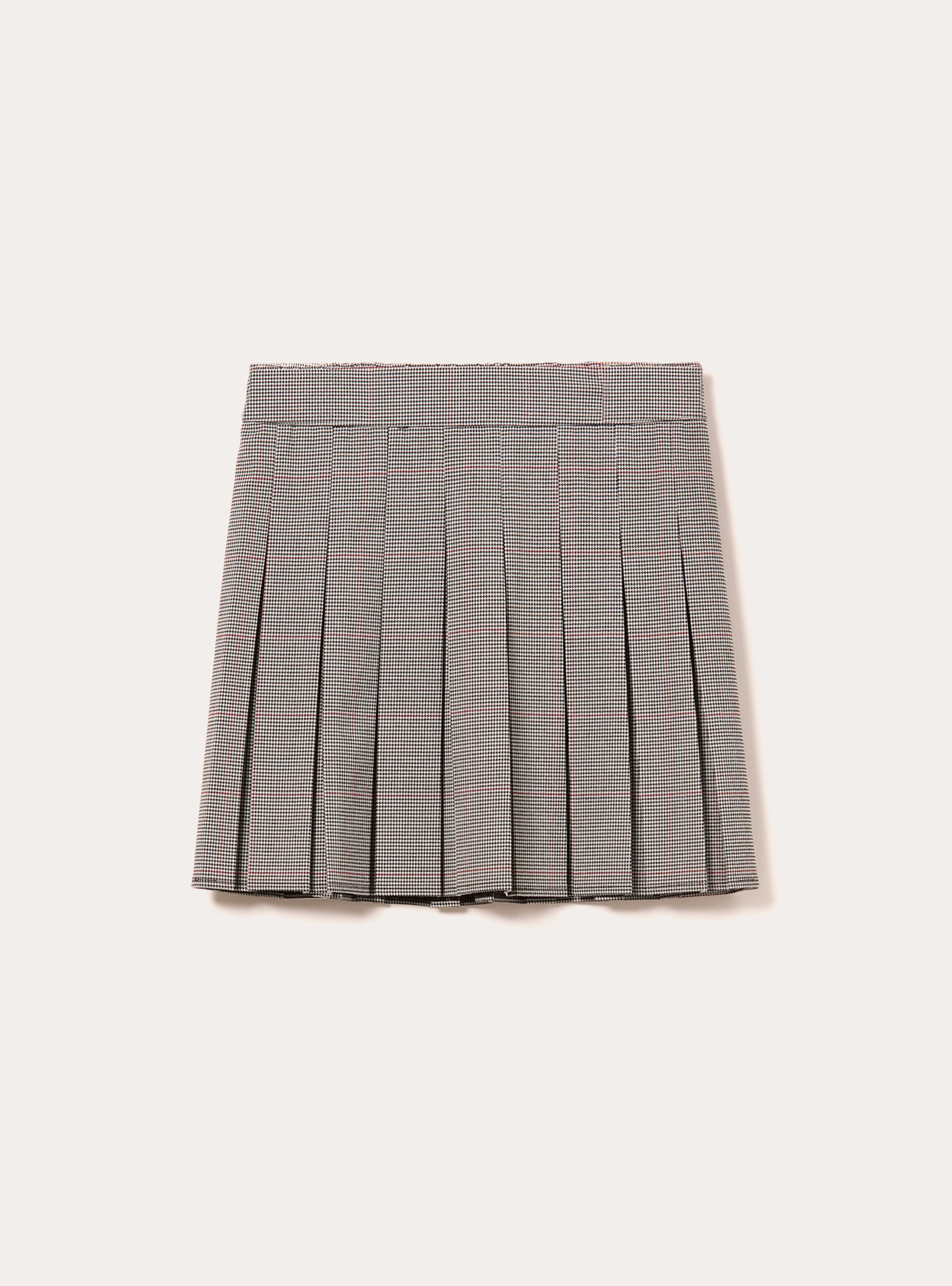 Mini-jupe plissée à motifs, GY2 GREY MEDIUM