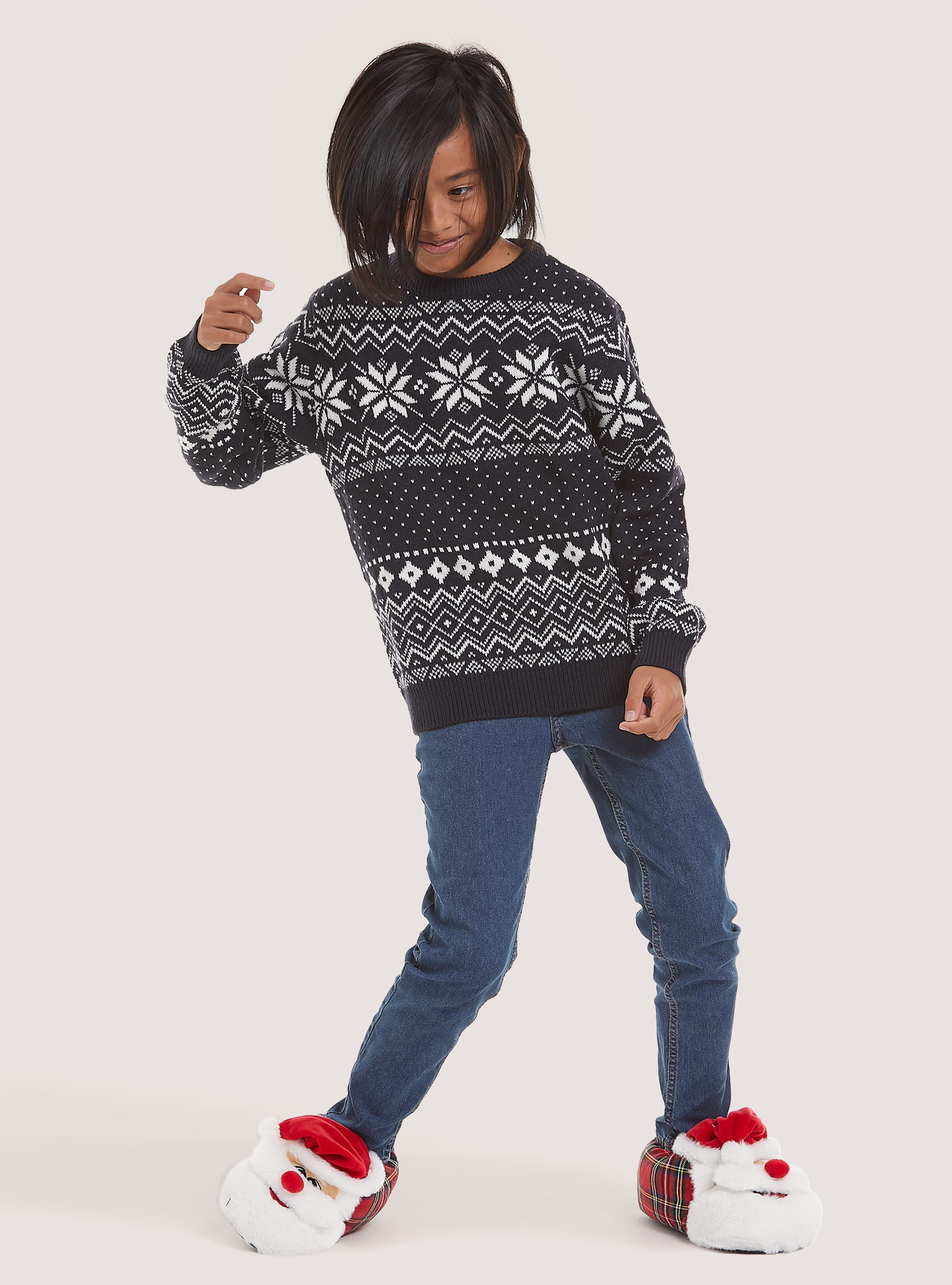Colección Familiar de Navidad Mini Me Pullover, NA1 NAVY DARK