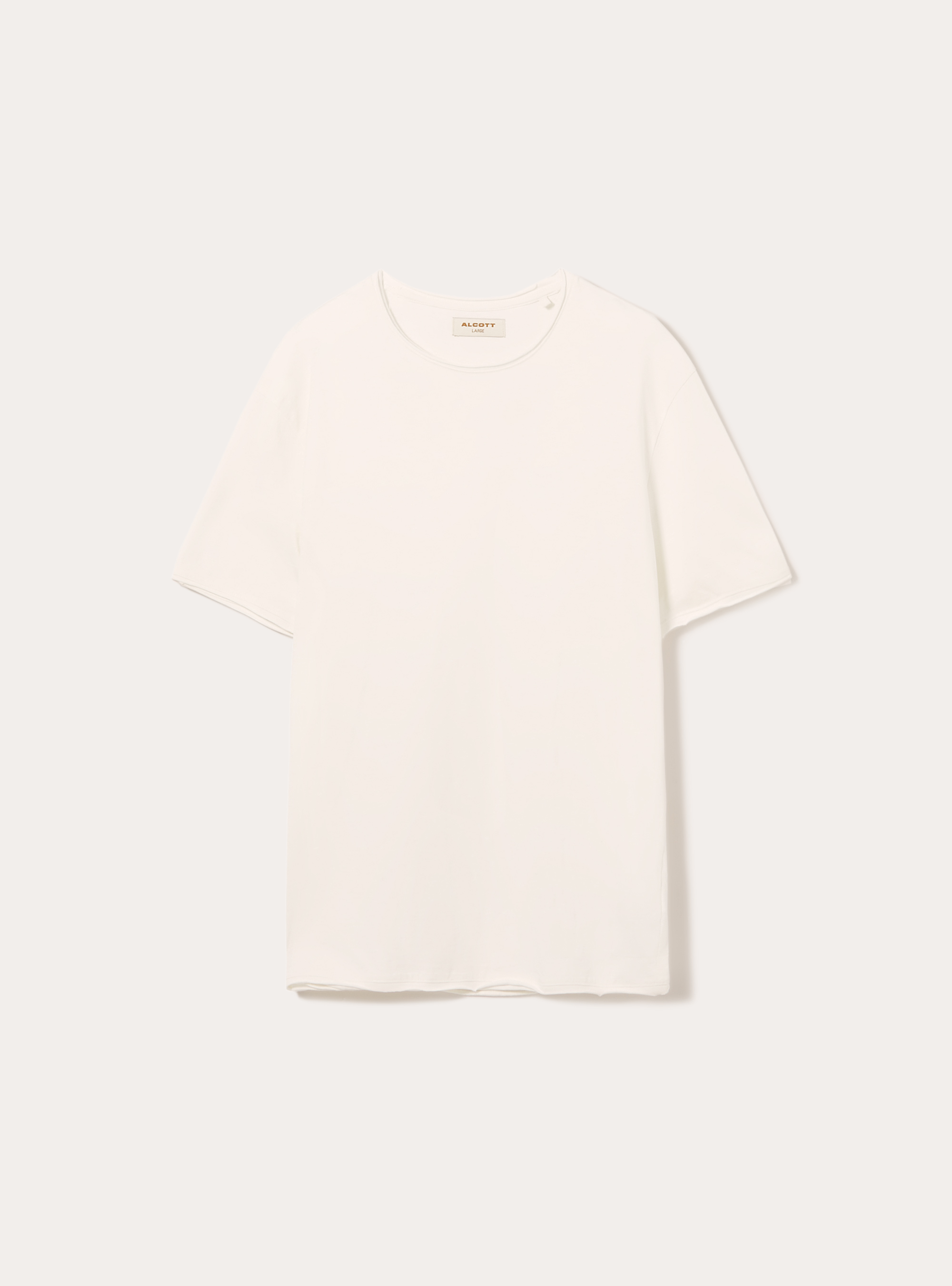 Camiseta de algod&oacute;n de corte crudo, WH1 OFF WHITE