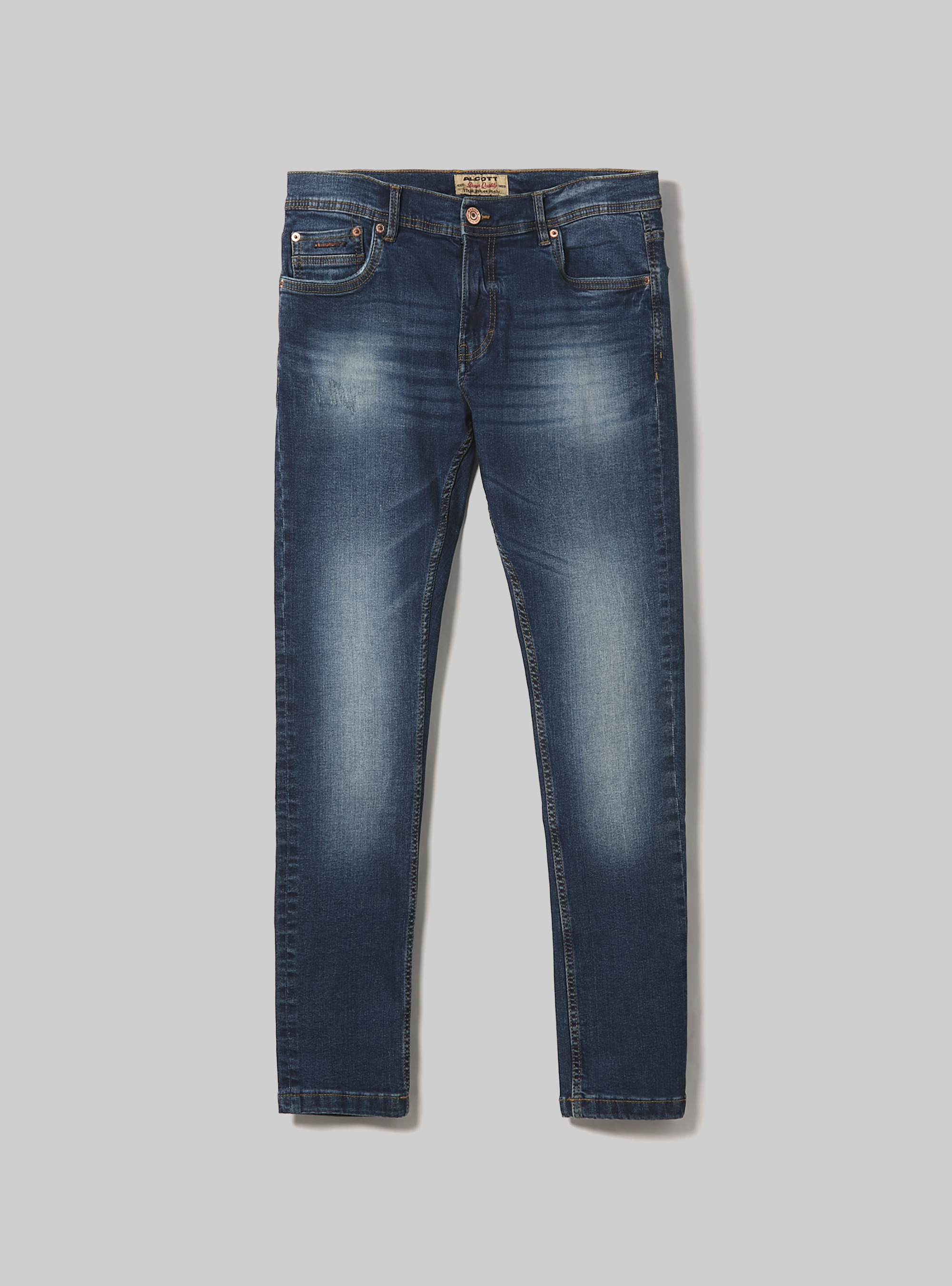 Jean super skinny en denim stretch, D002 MEDIUM DARK BLUE