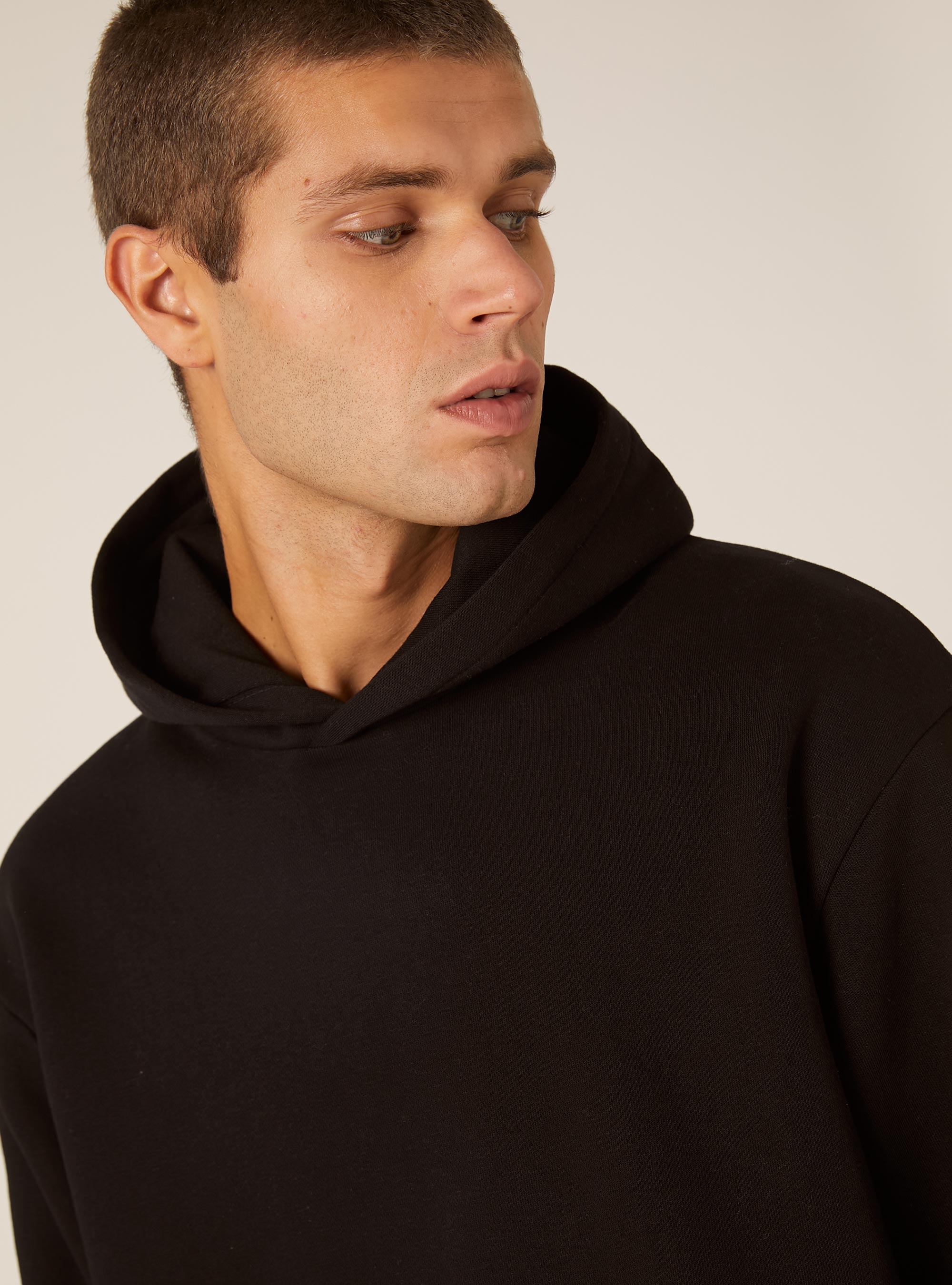 Boxy fit hoodie, BK1 BLACK