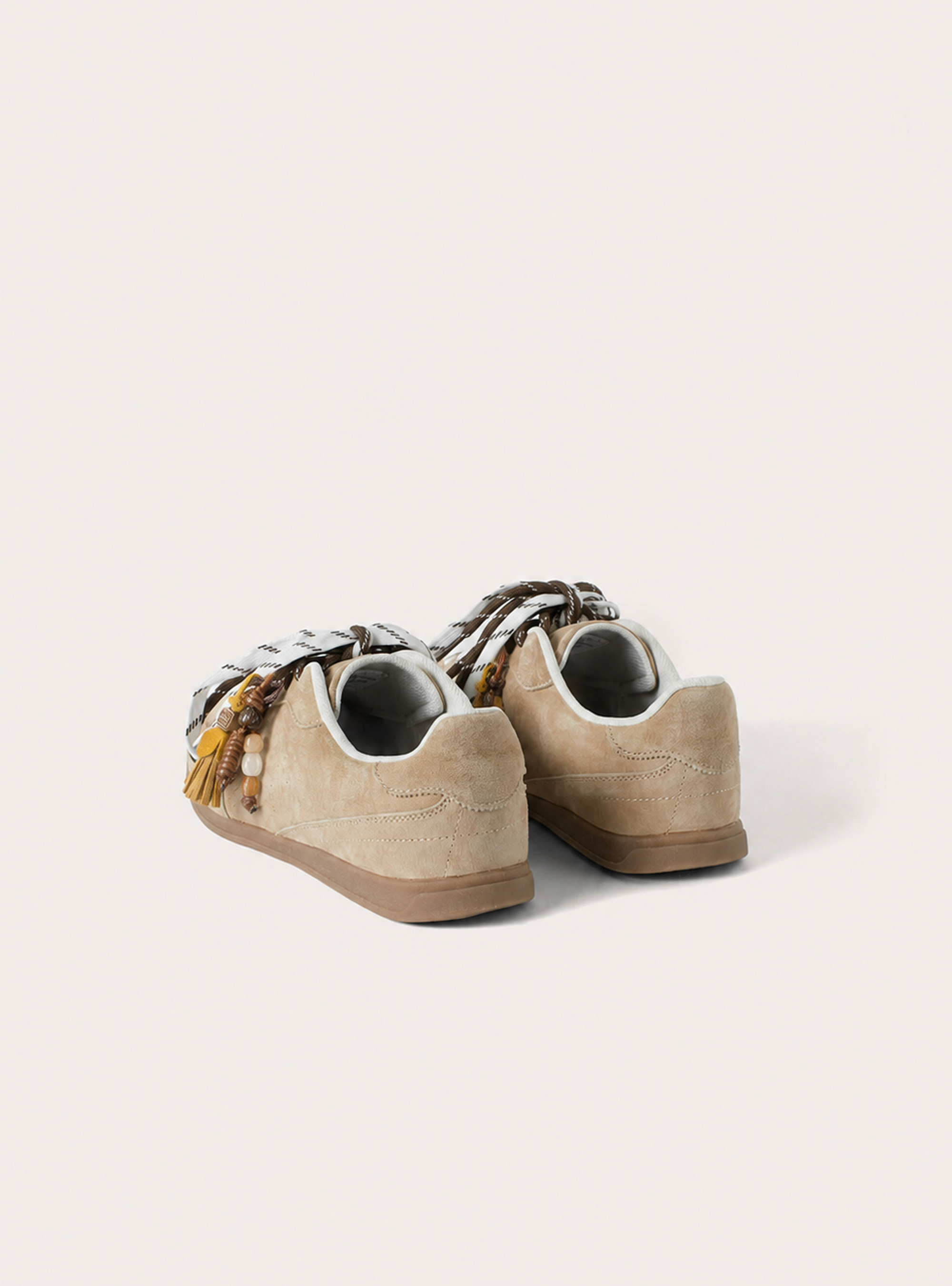 Baskets Effet Su&egrave;de, BG2 BEIGE MEDIUM