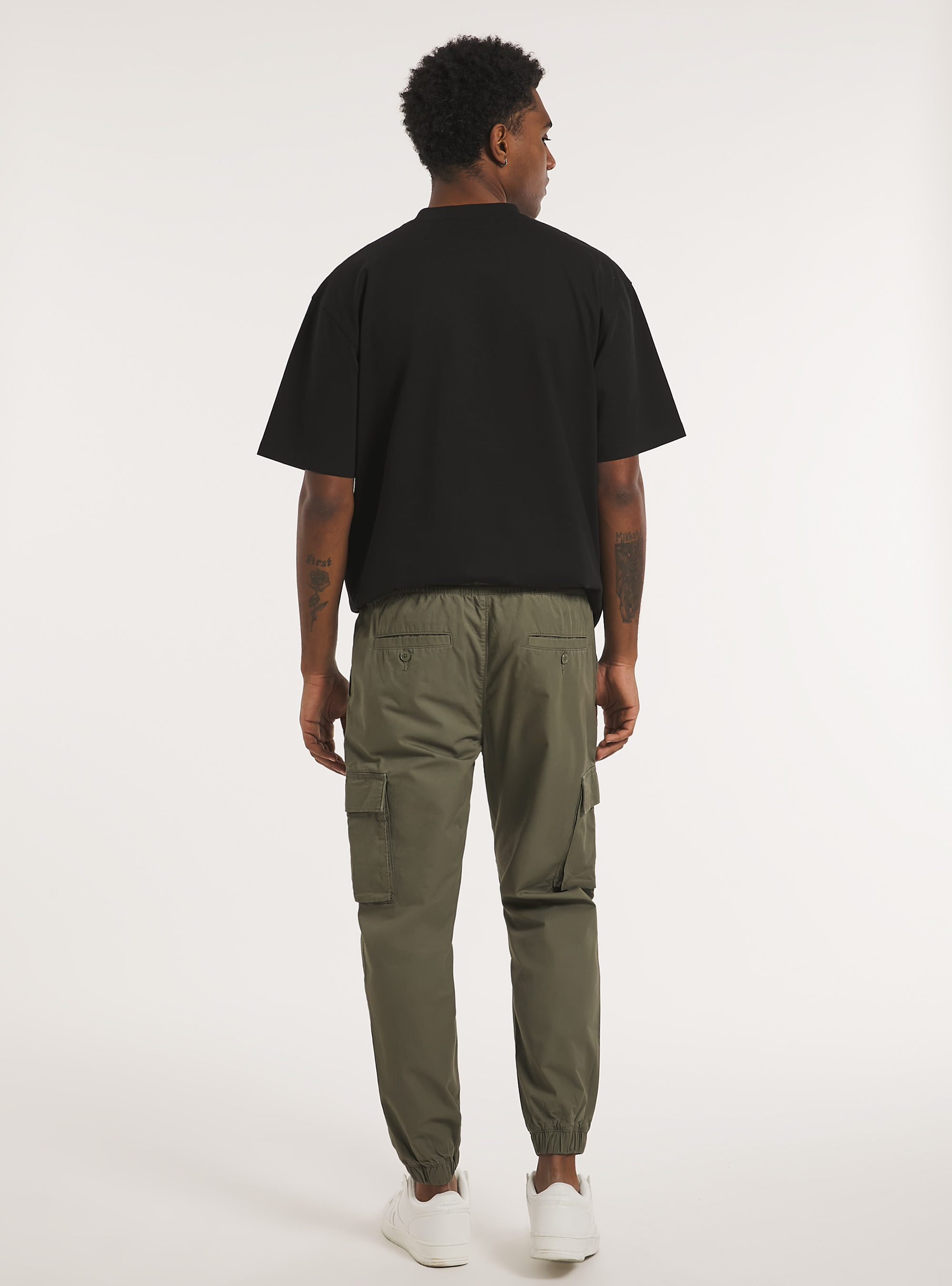 Pantalon jogger en coton, KY2 KAKY MEDIUM