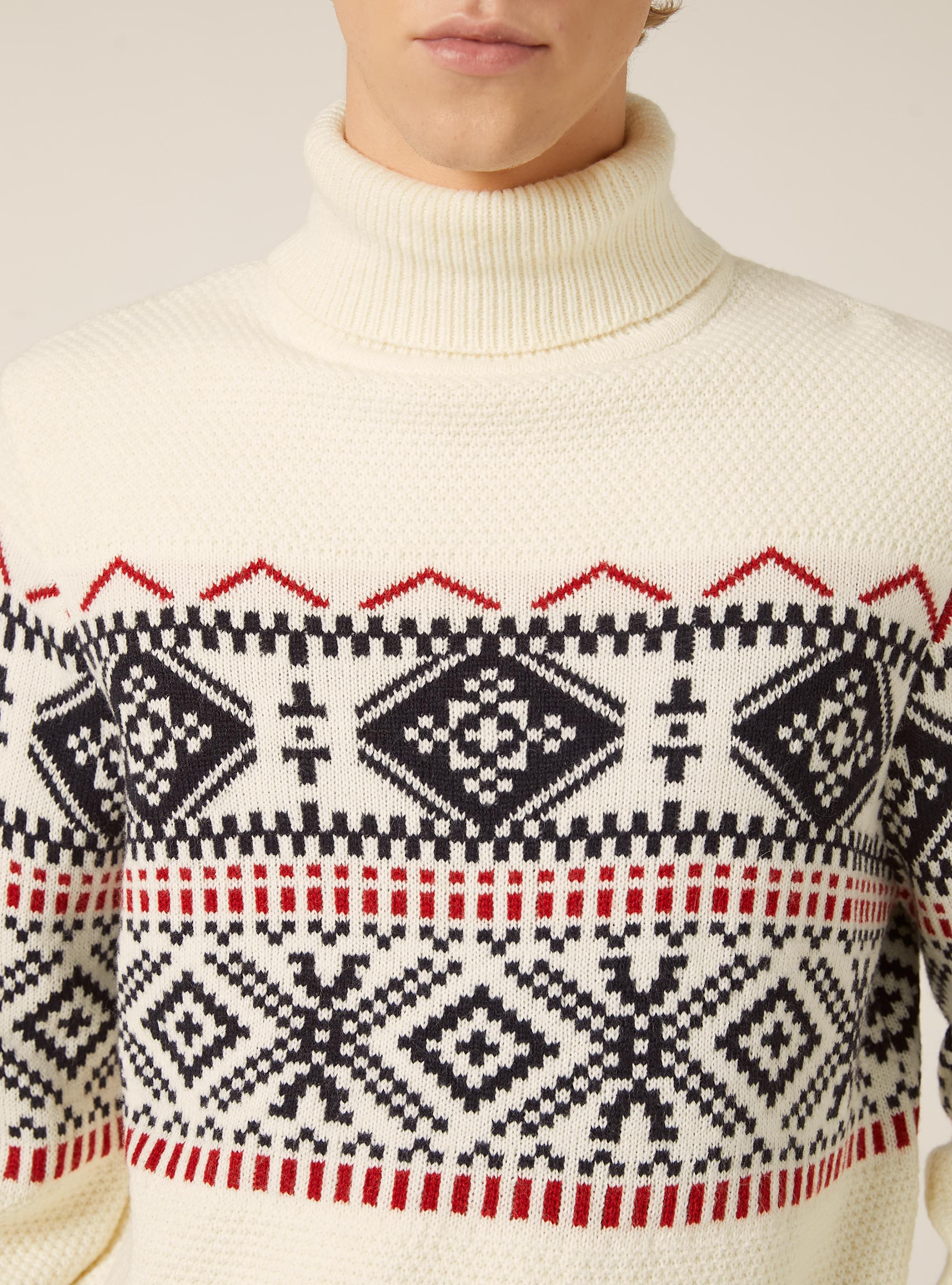 Pullover montagna, WH1 OFF WHITE