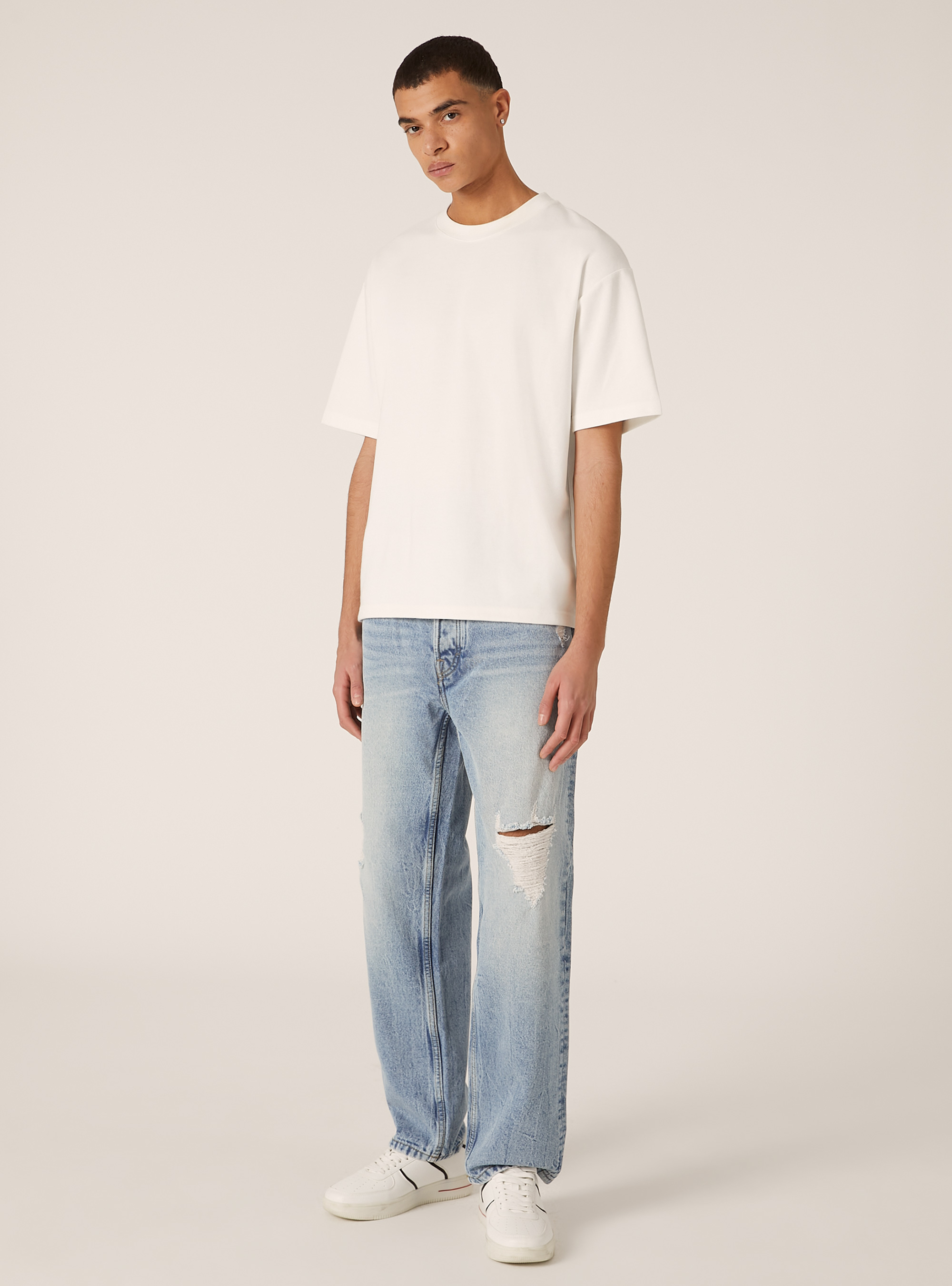 Jeans straight fit, D004 MEDIUM LIGHT BLUE