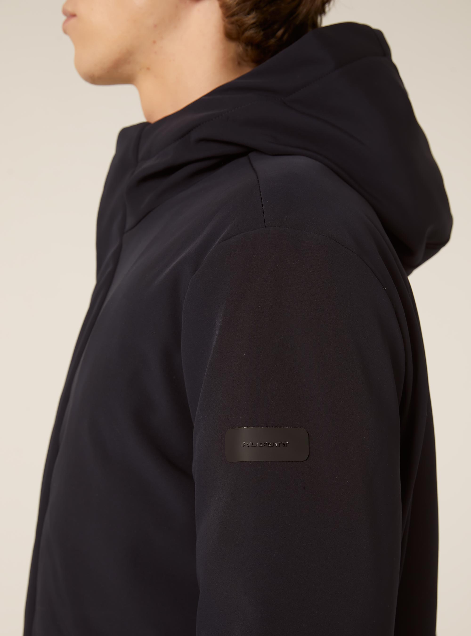 Giubbino con cappuccio e zip impermeabili, NA1 NAVY DARK