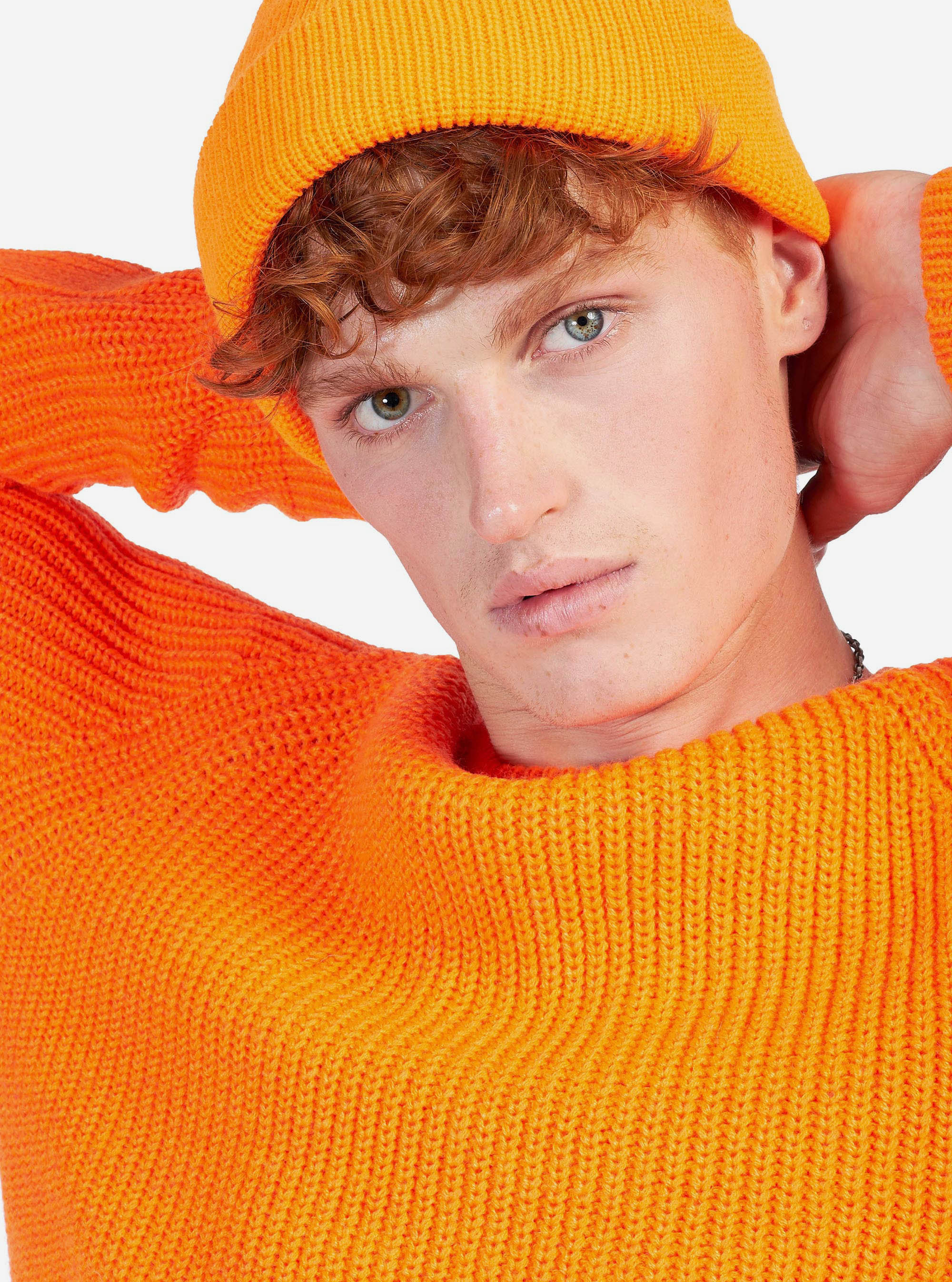 GORRO B&Aacute;SICO, NARANJA FLUO