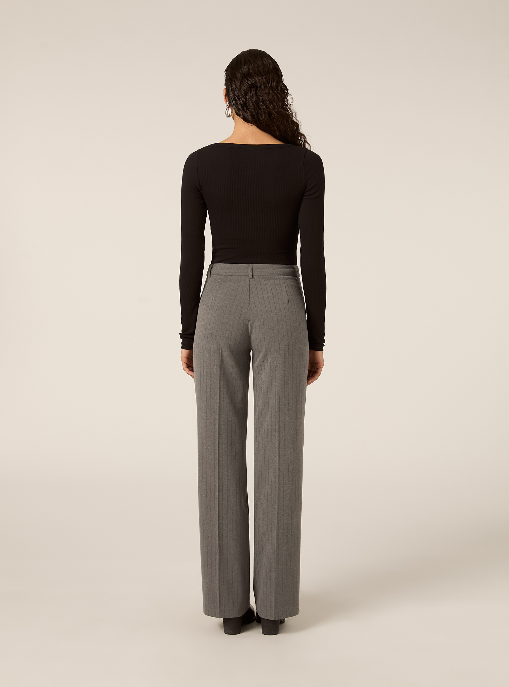 Pantaloni elaganti dritti gessati, MULTICOLORE