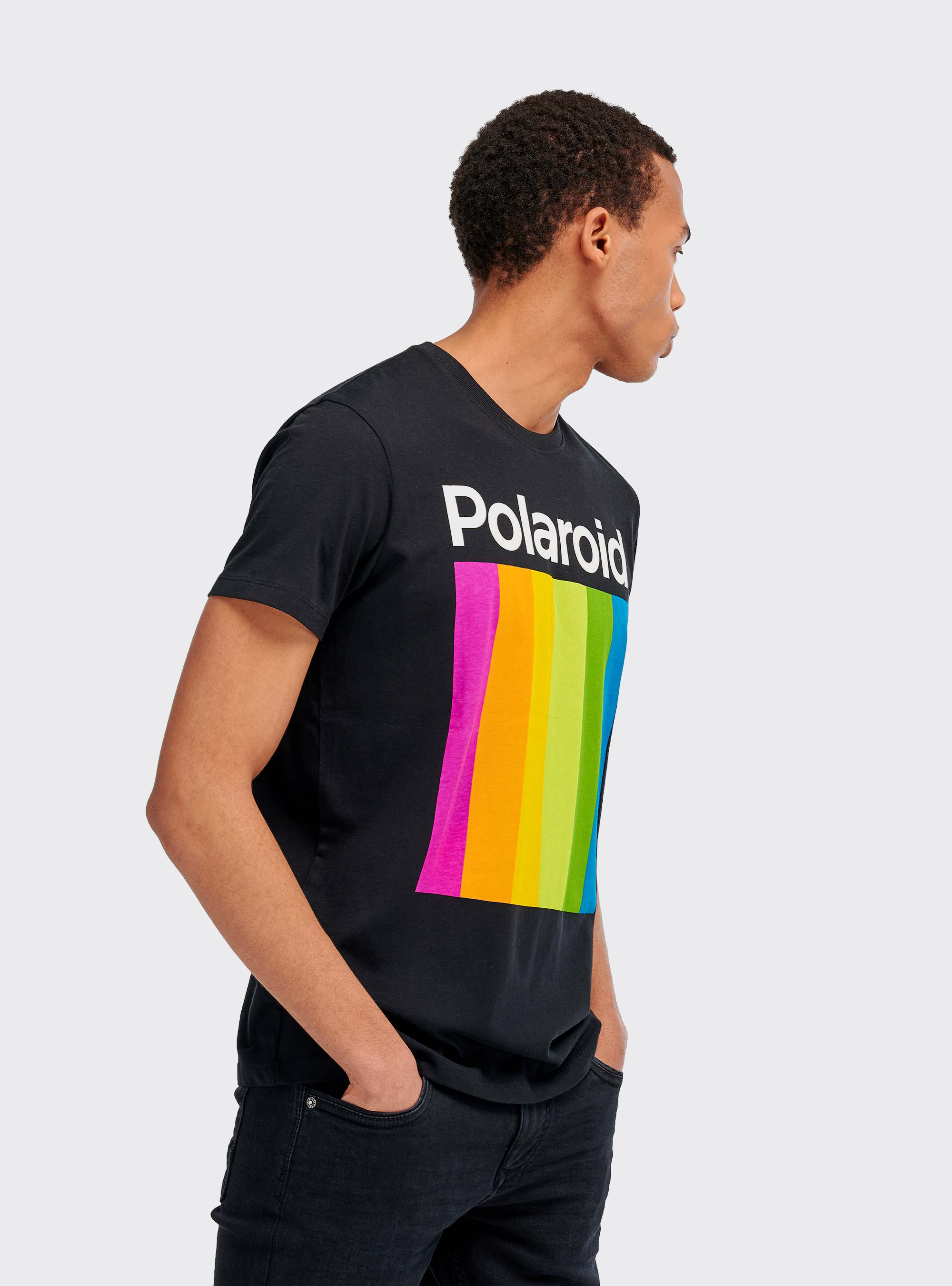 T-shirt Polaroid, NEGRO