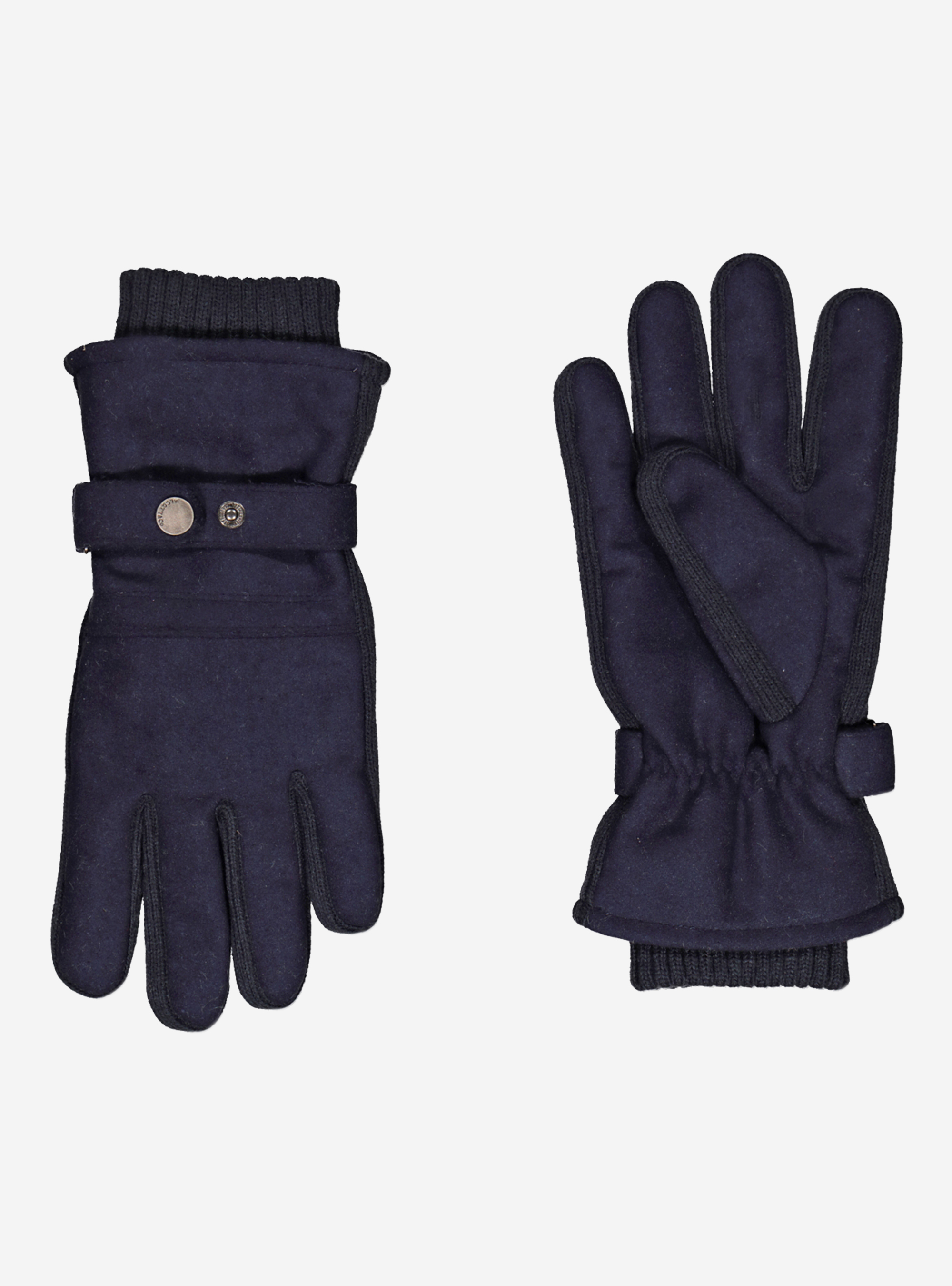 GUANTES DE MEZCLA DE LANA, AZUL MARINO