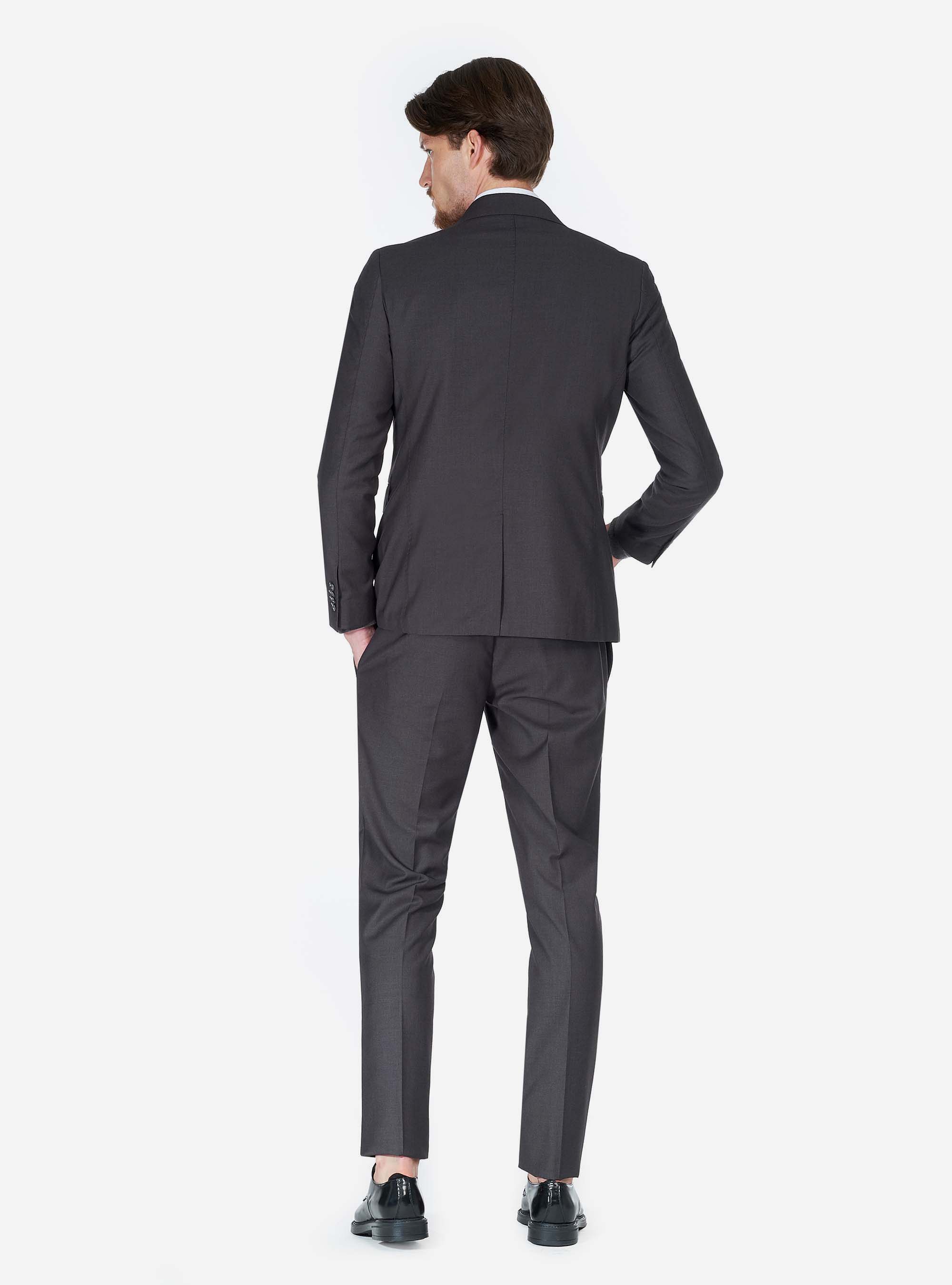 Abito tinta unita 2 bottoni, GRIGIO