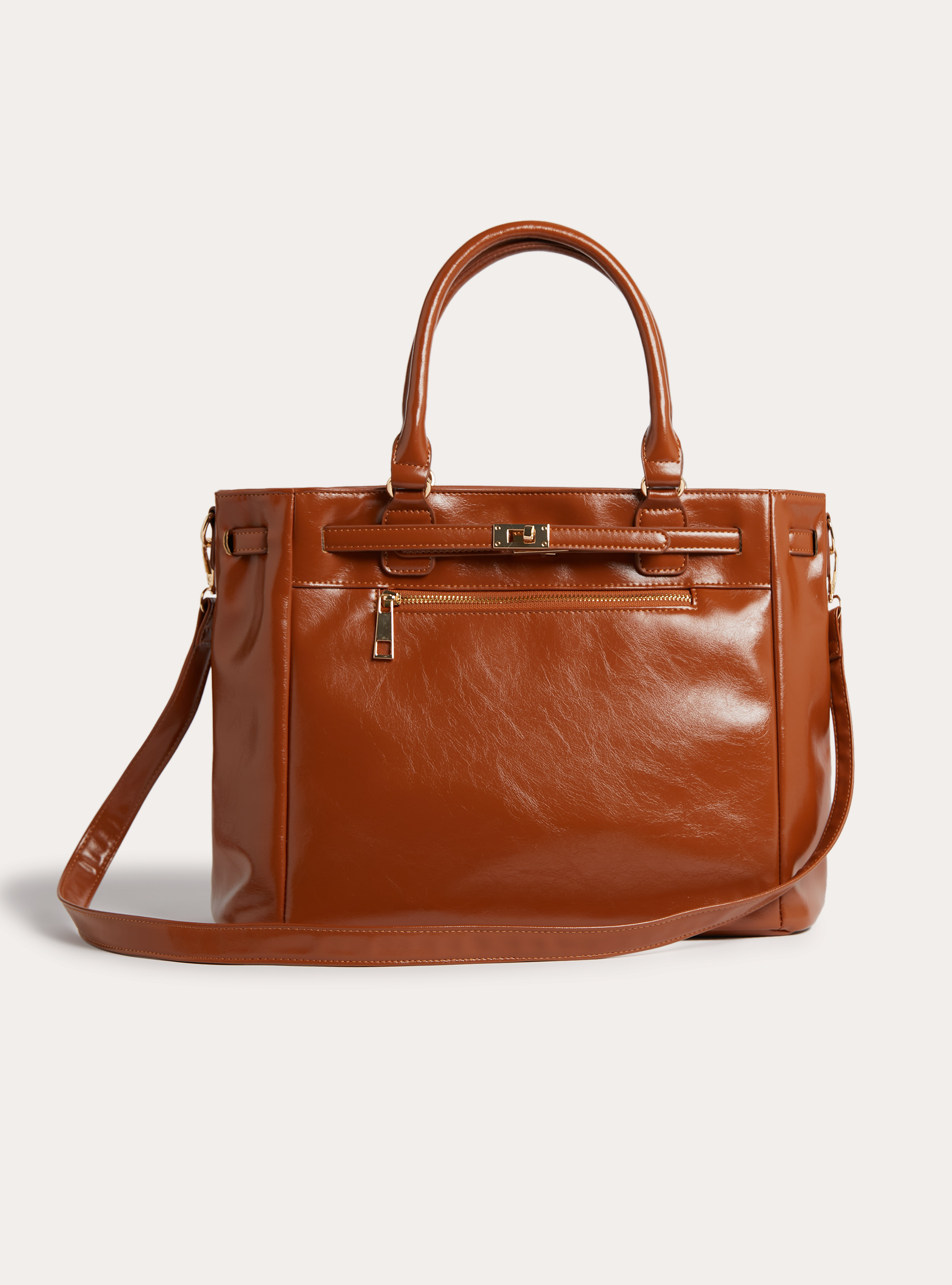 Bolso de mano efecto piel, TB2 TOBACCO MEDIUM