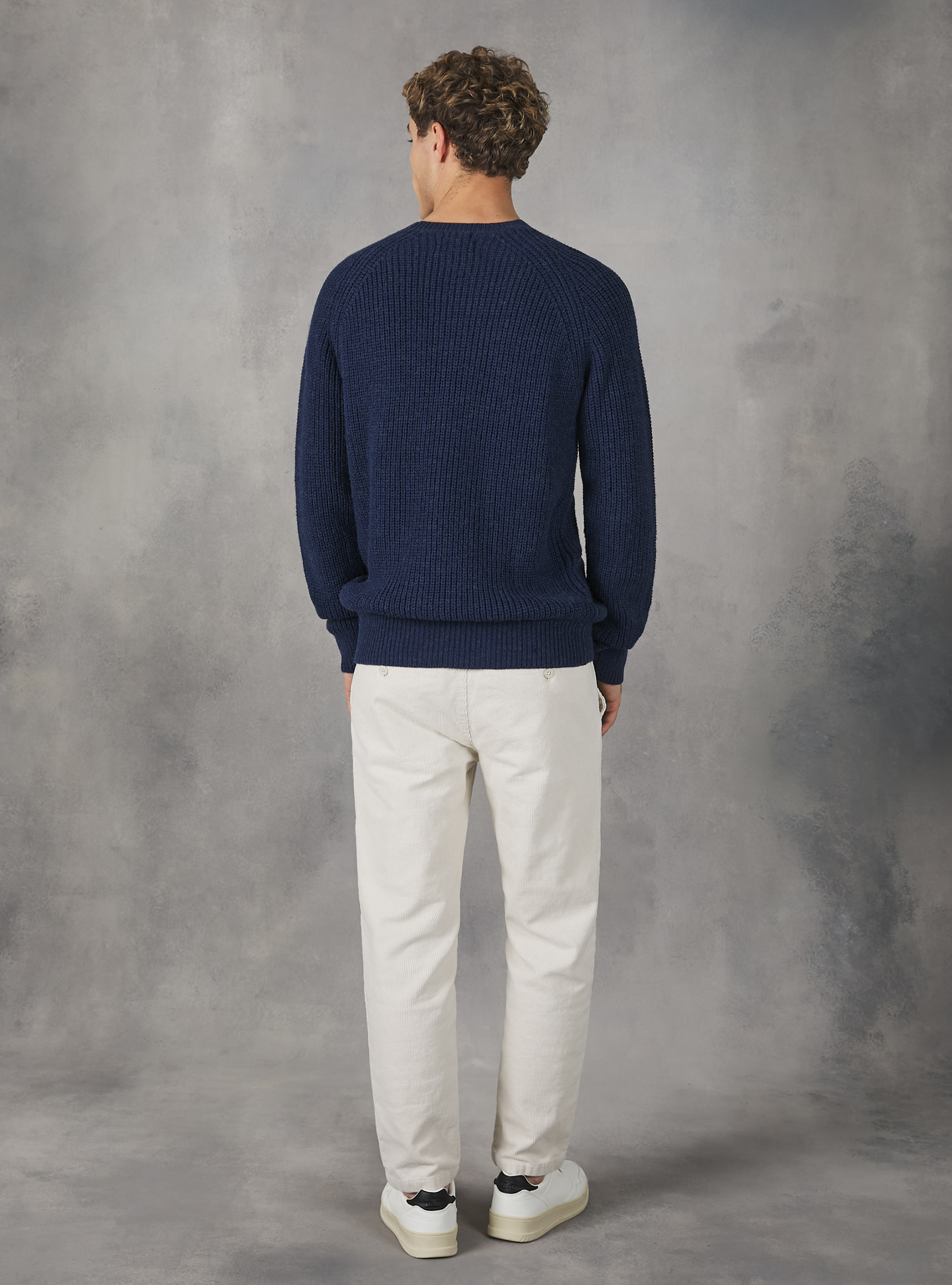 Pull &agrave; col ras du cou, MNA2 NAVY MEL MED