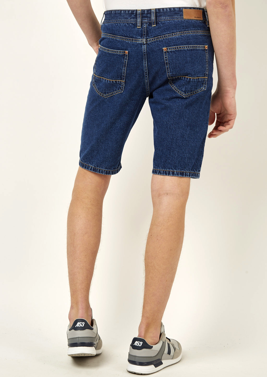 Bermuda in denim slim fit, AZZURRO