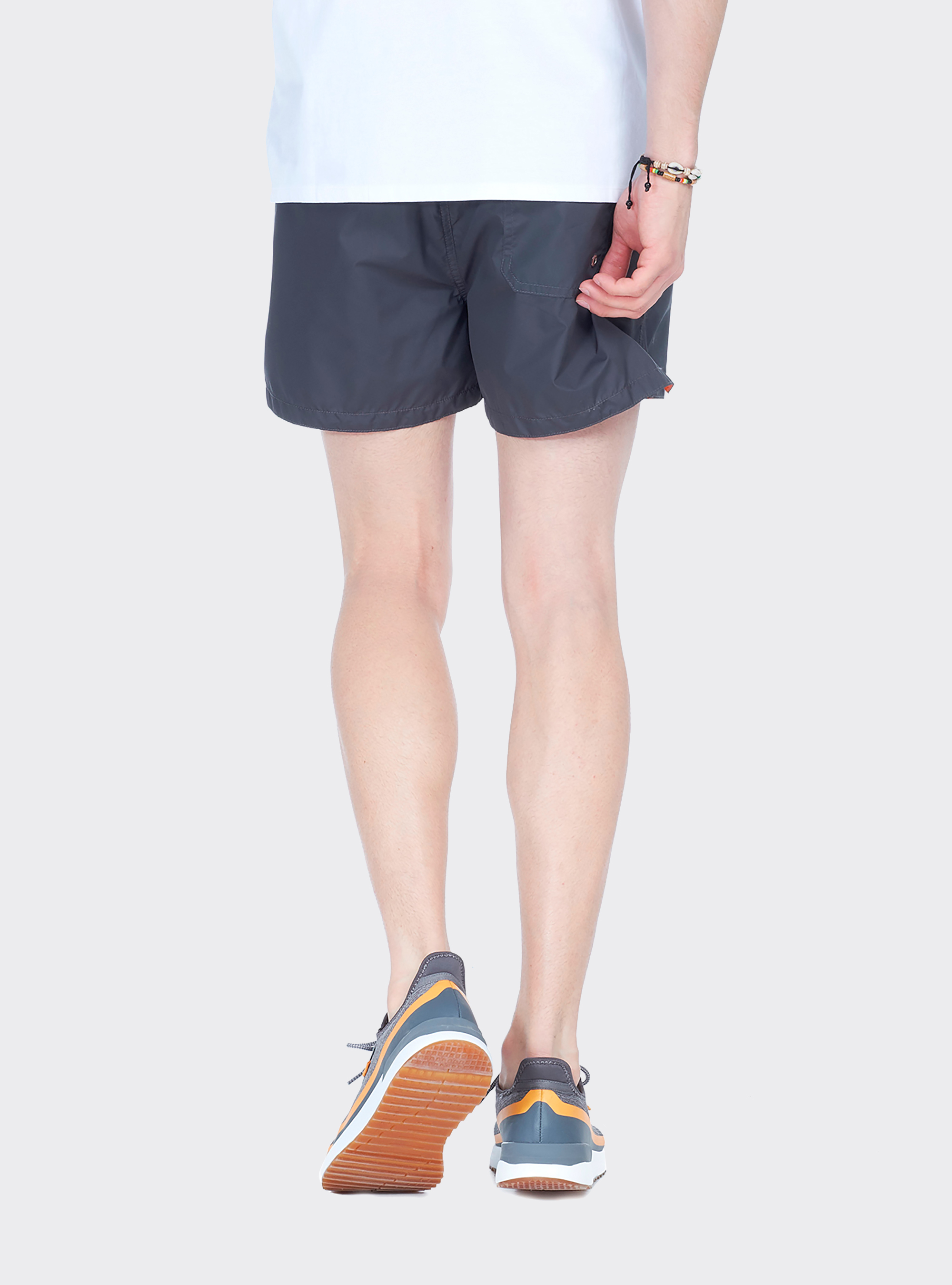 Costume con logo ricamato e cordino a contrasto, C115 GREY