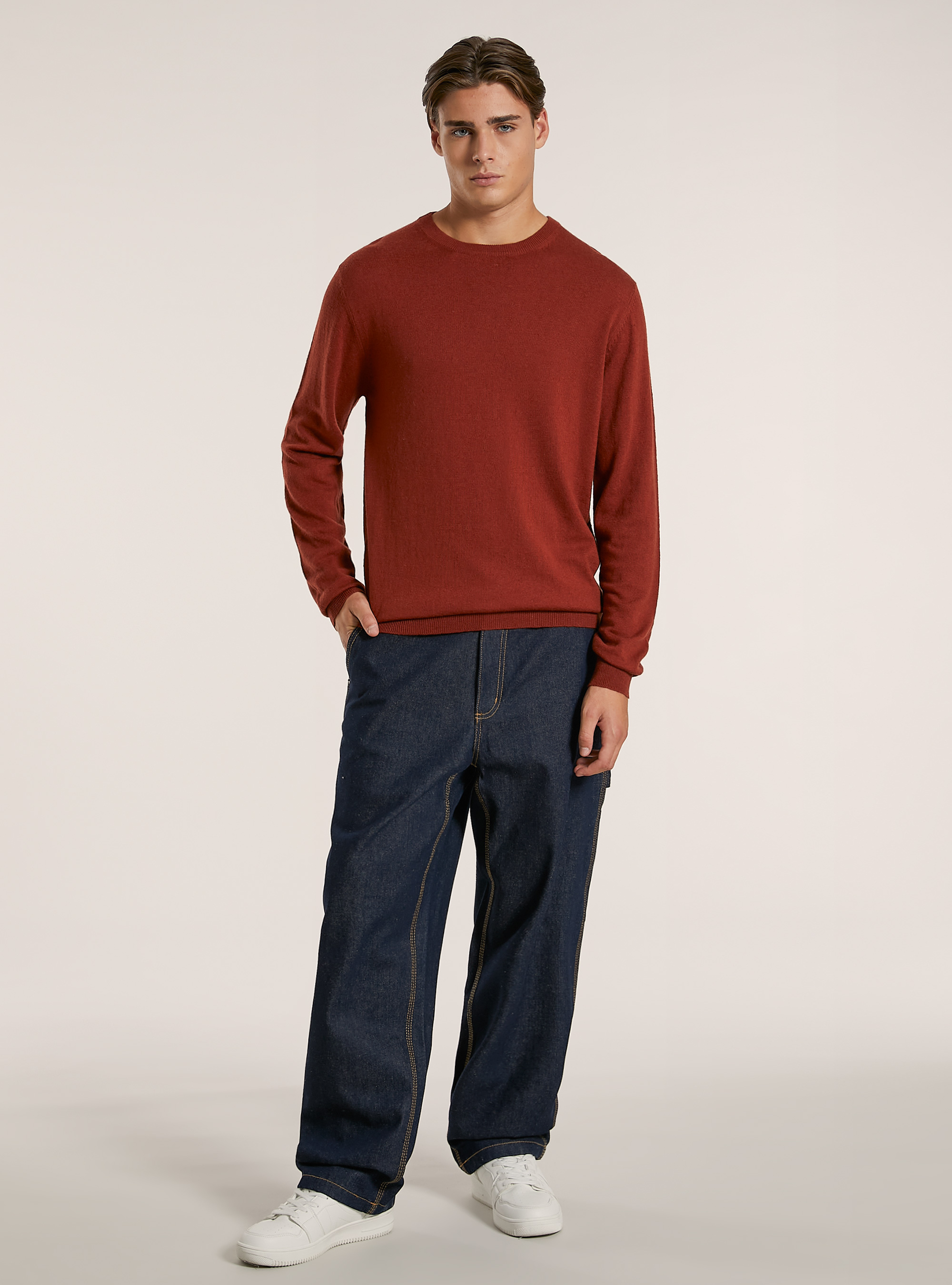 Cashmere-blend pullover, RT2 RUSTY MEDIUM