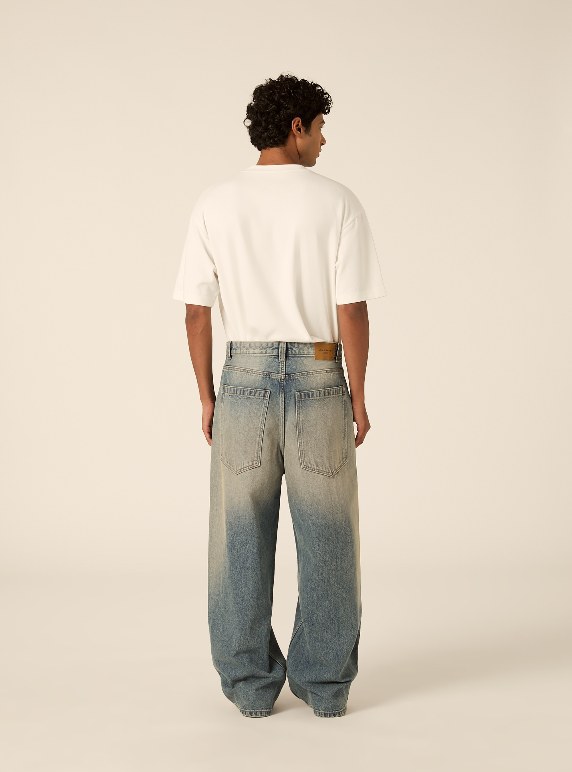 Jeans super baggy, D004 MEDIUM LIGHT BLUE