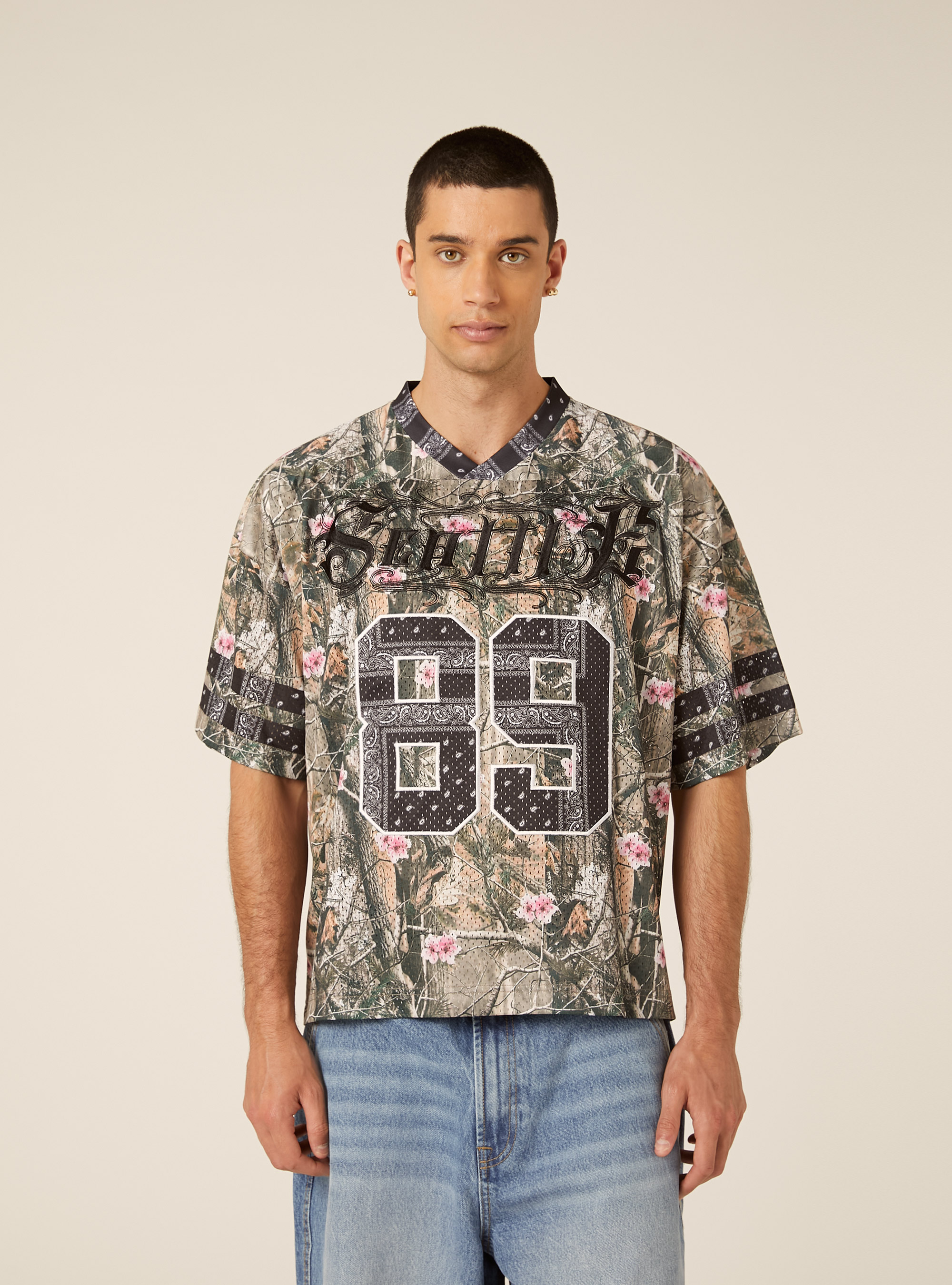 T-shirt scollo a v rock tour, KY2 KAKY MEDIUM
