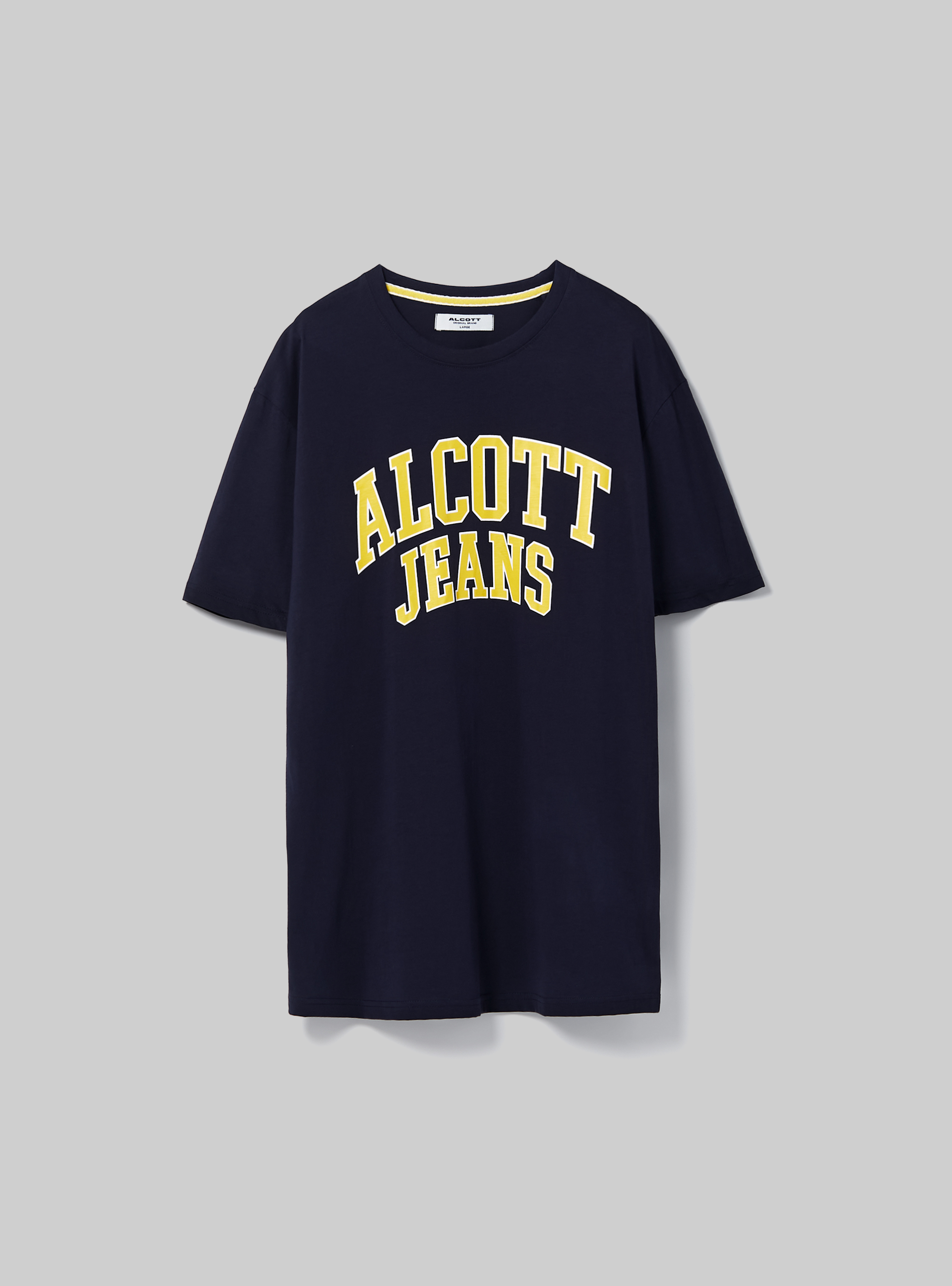 Cotton T-shirt with print, C0217 BLUE