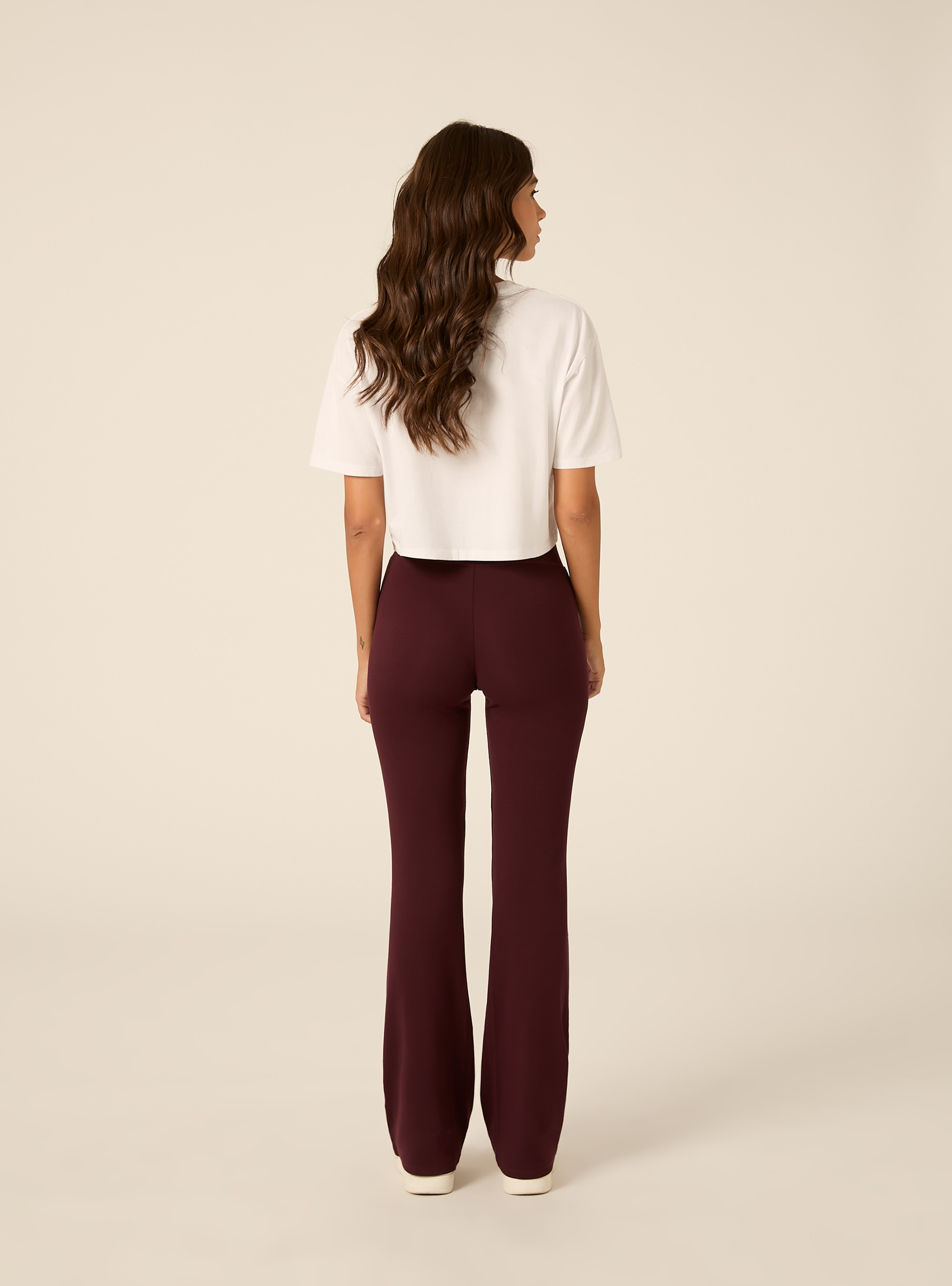 Flared leggings, BO1 BORDEAUX DARK