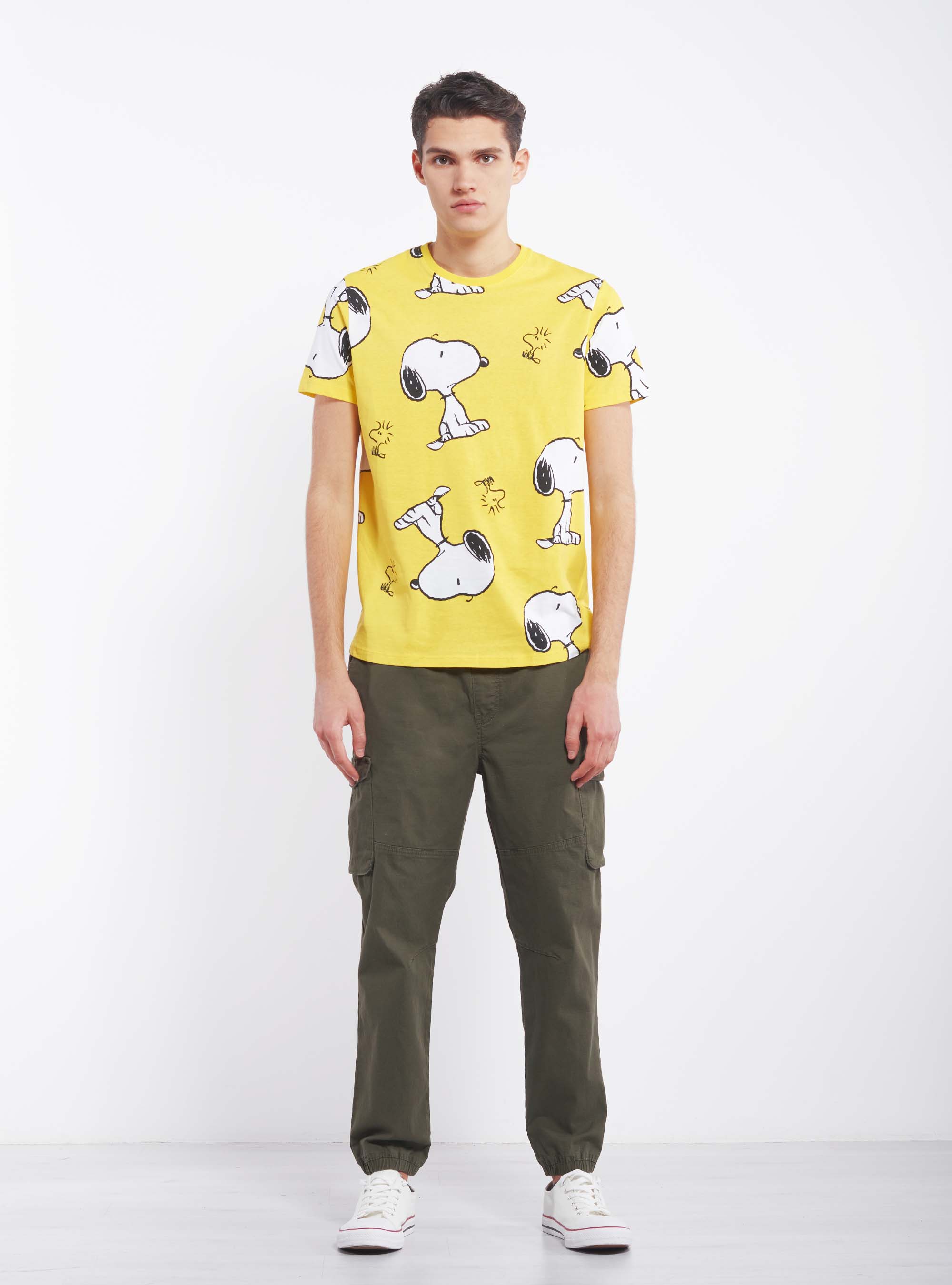 Maglietta Snoopy x Alcott stampa allover, MULTICOLORE