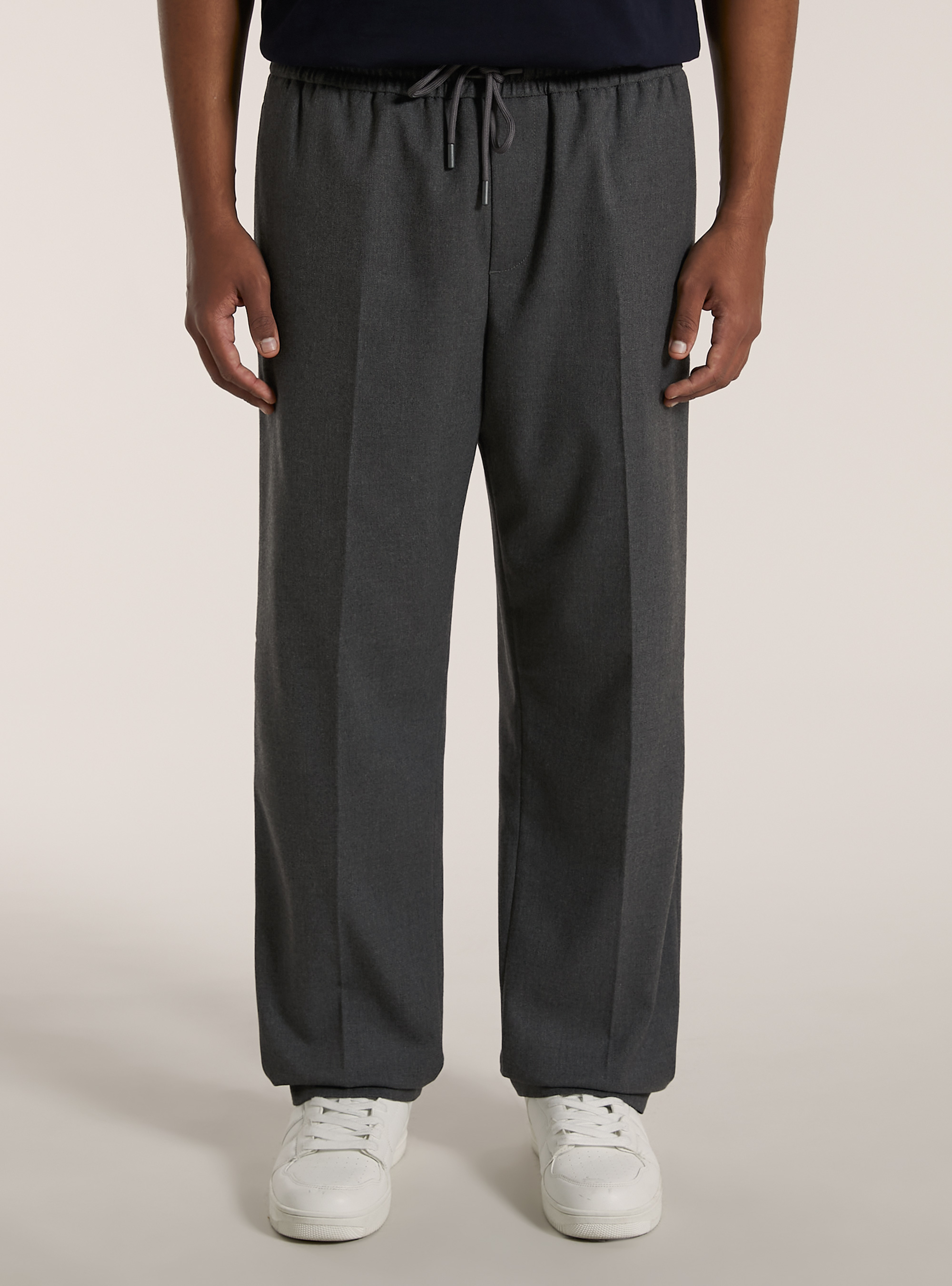 Pantalón jogger de sarga, GY1 GREY DARK