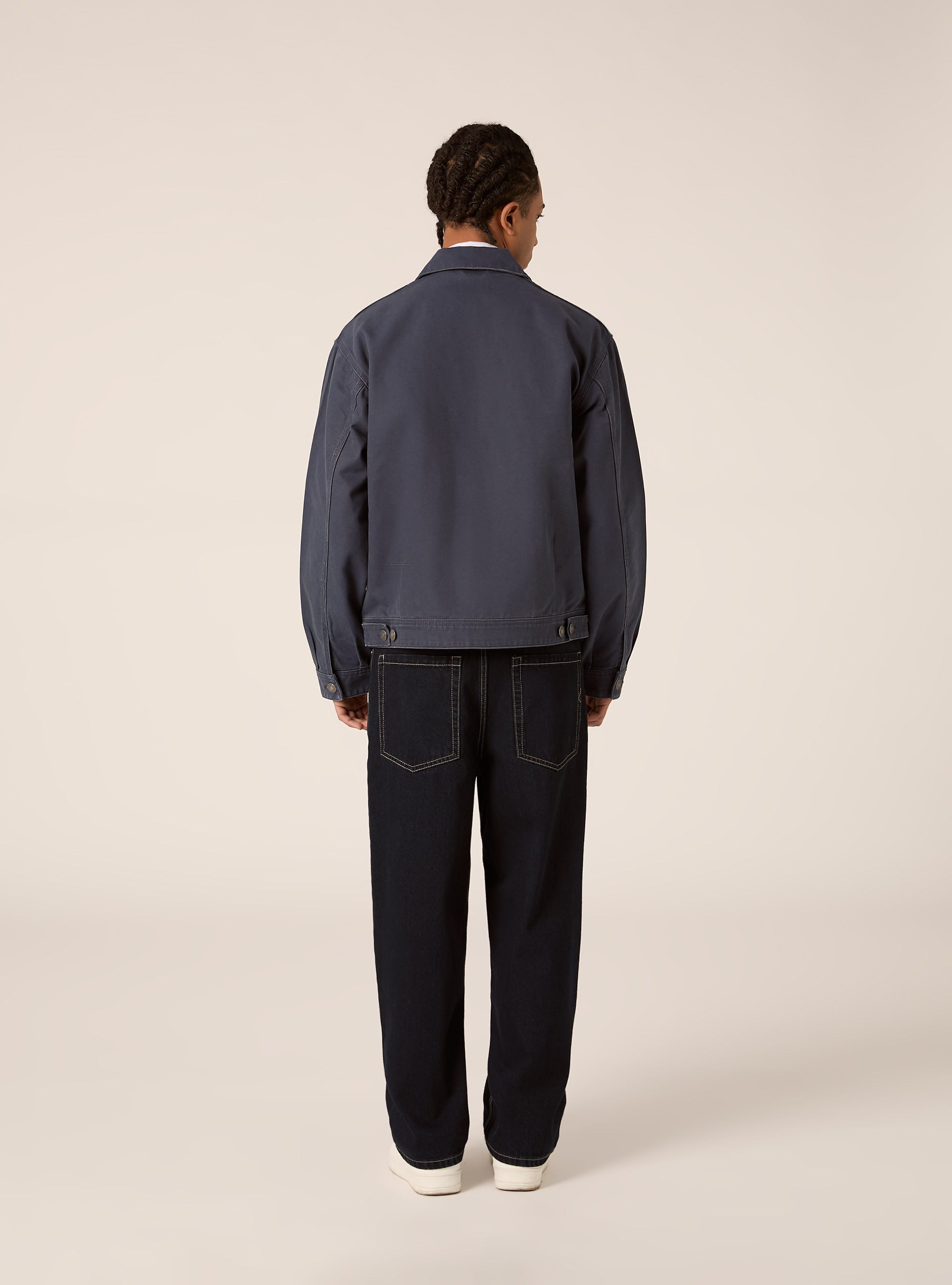 Chaqueta de lona con cuello, NA2 NAVY MEDIUM