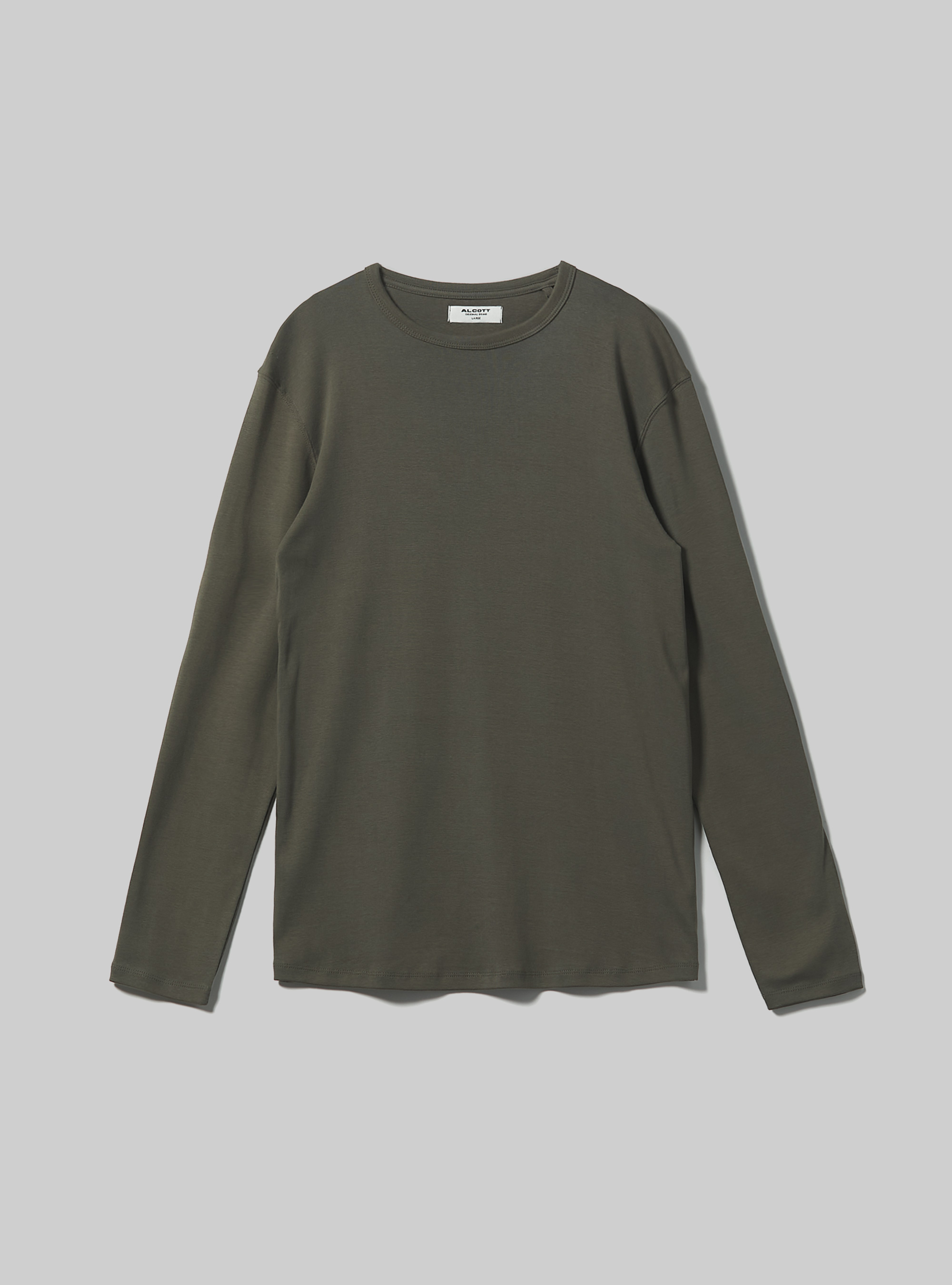 Long-sleeved cotton T-shirt, KY2 KAKY MEDIUM