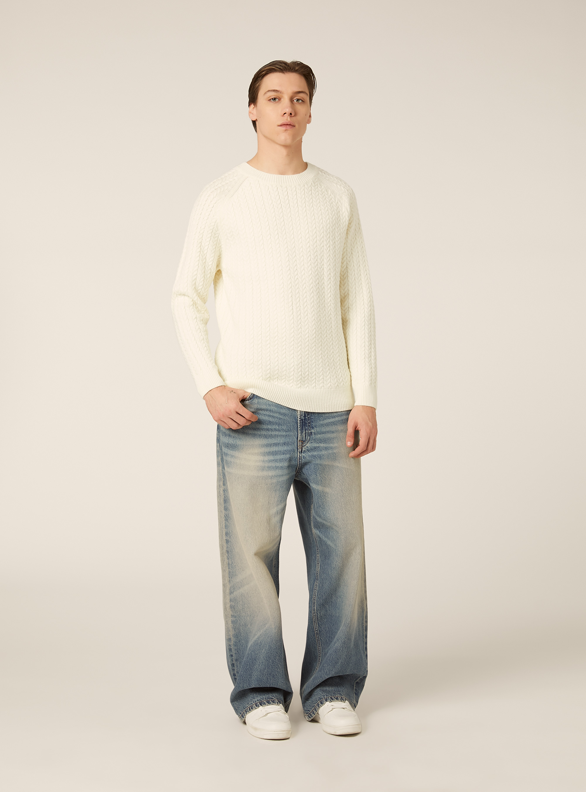 Maglione girocollo, WH1 OFF WHITE