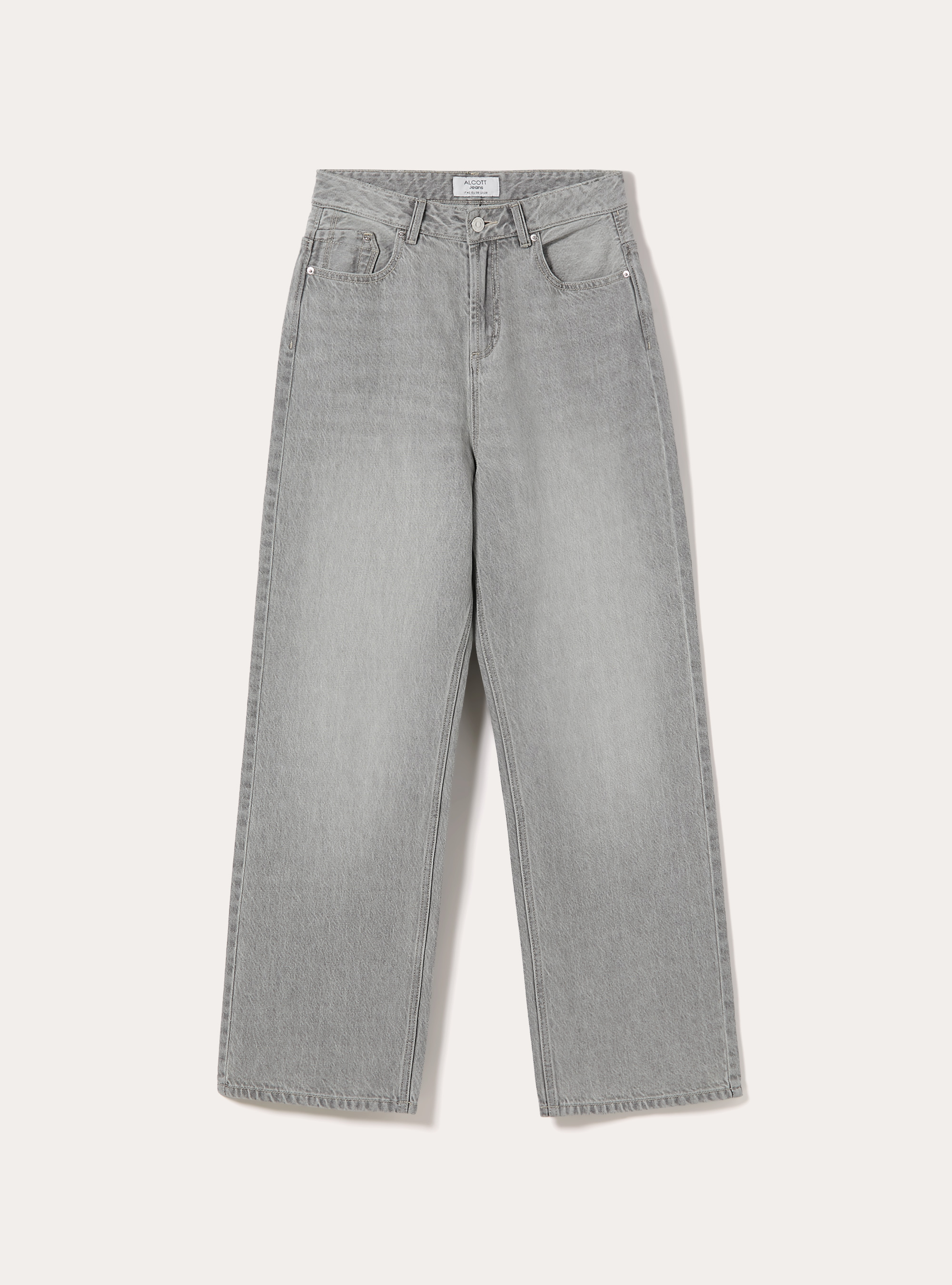 Jeans low wide, D00G GREY